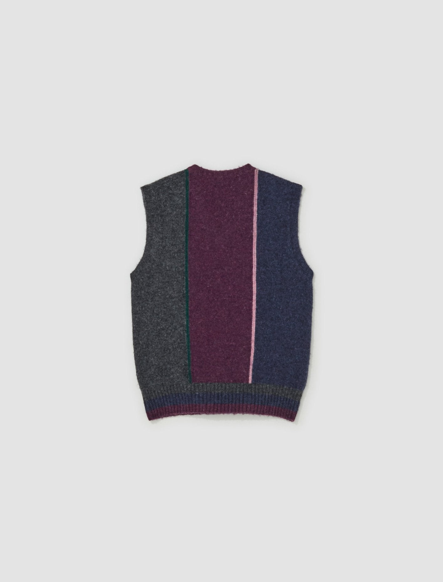 Shetland Block Sweater Vest in Dark Multi