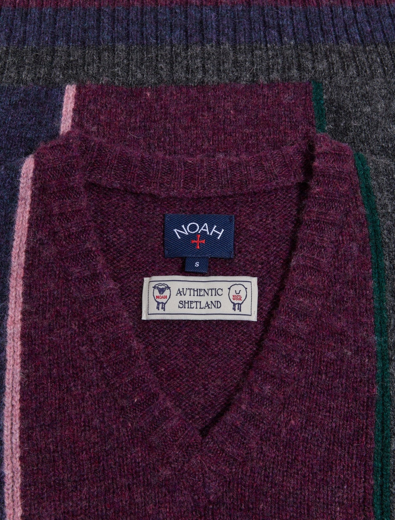 Shetland Block Sweater Vest in Dark Multi