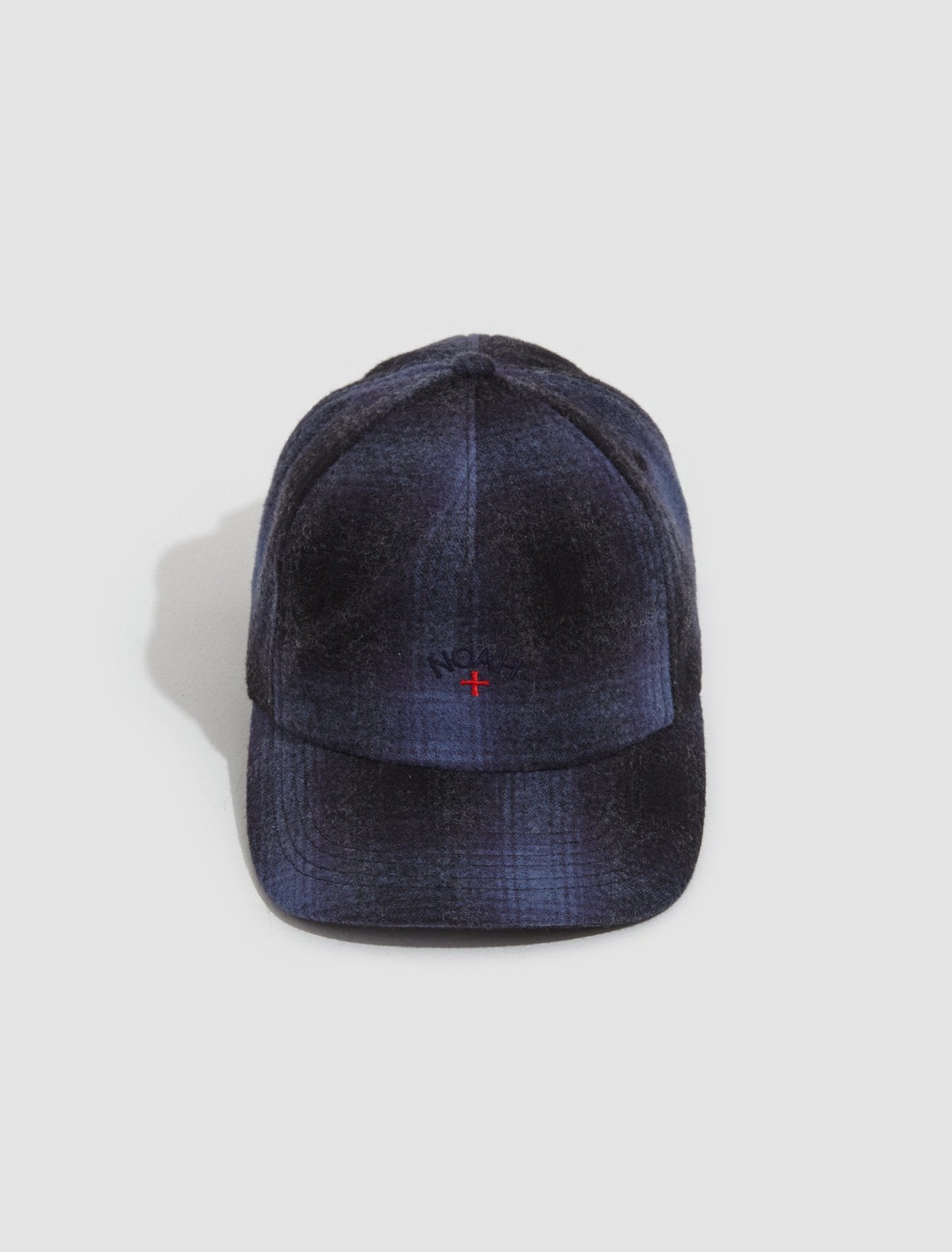 Shadow Plaid 5-Panel Cap in Blue