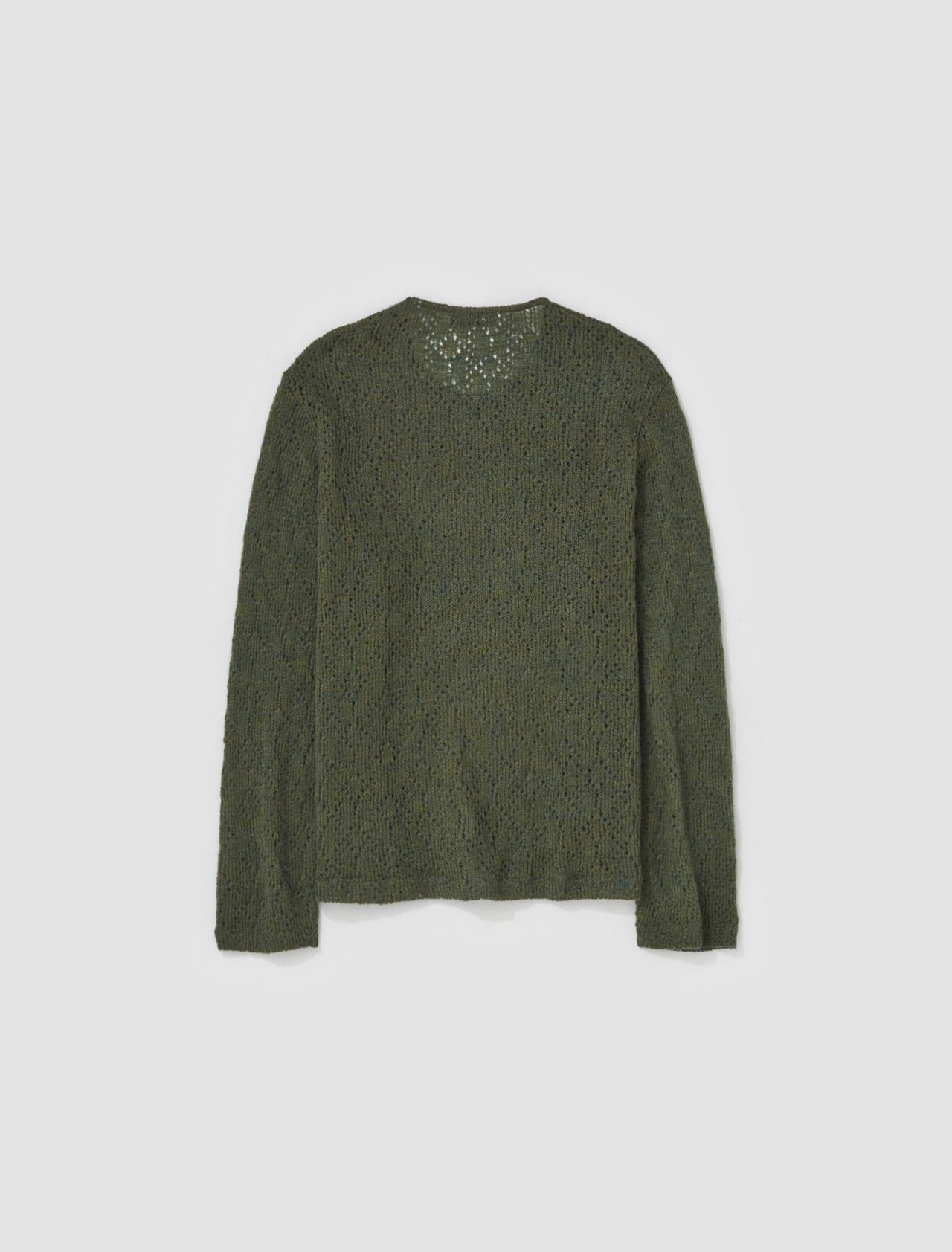 Double Lock U Neck Jersey in Moor Green