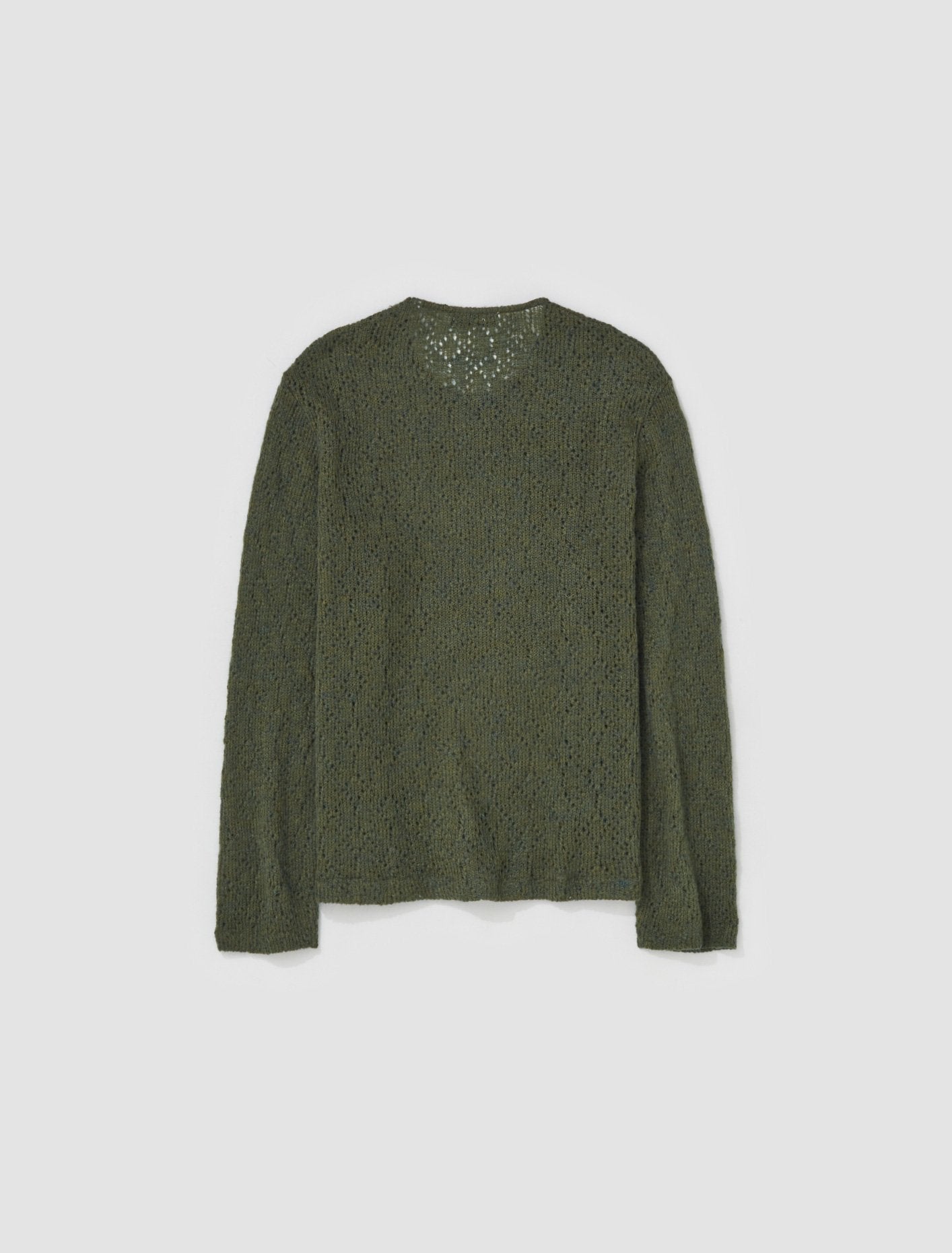 Double Lock U Neck Jersey in Moor Green