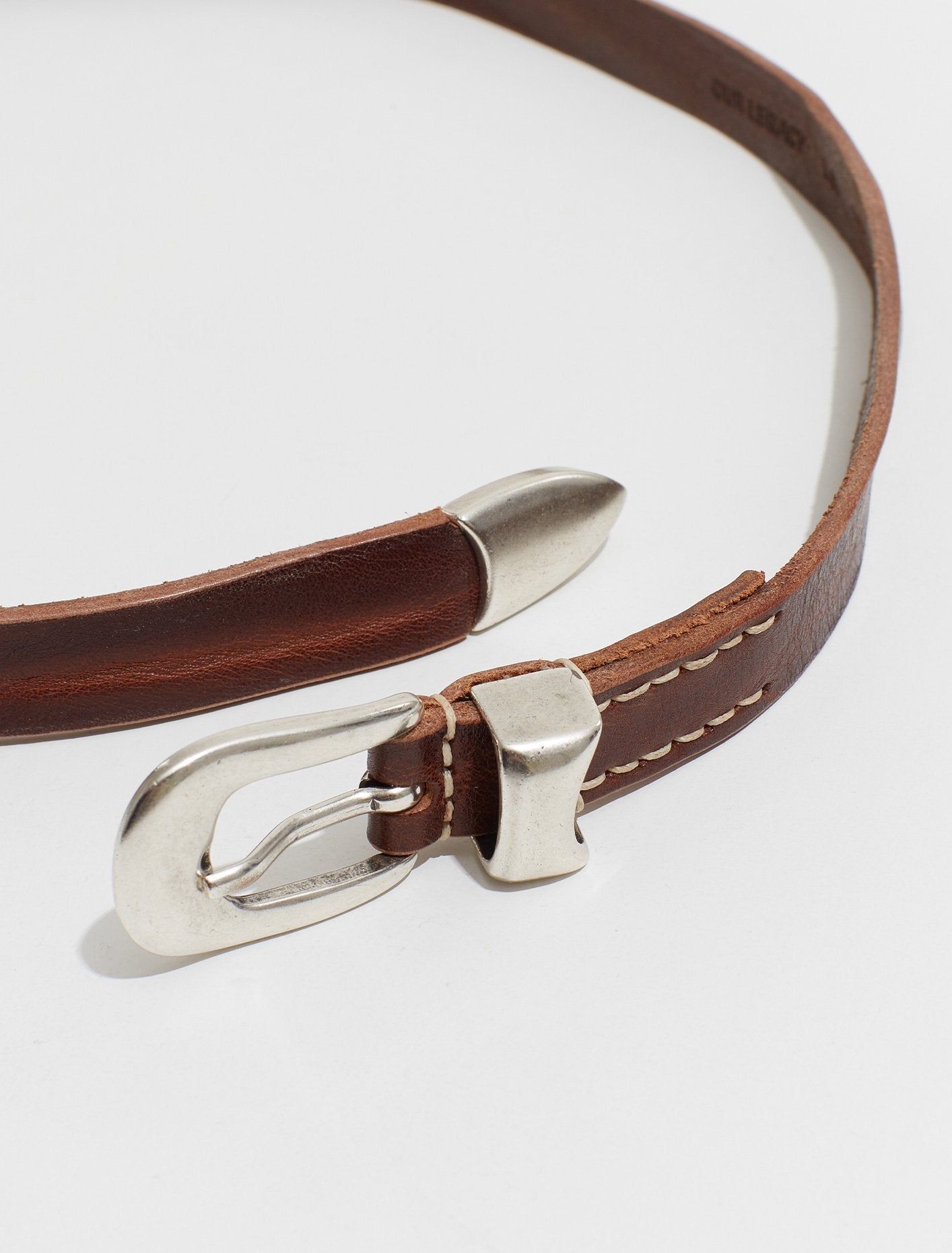 Leather Belt 2 cm in Brown