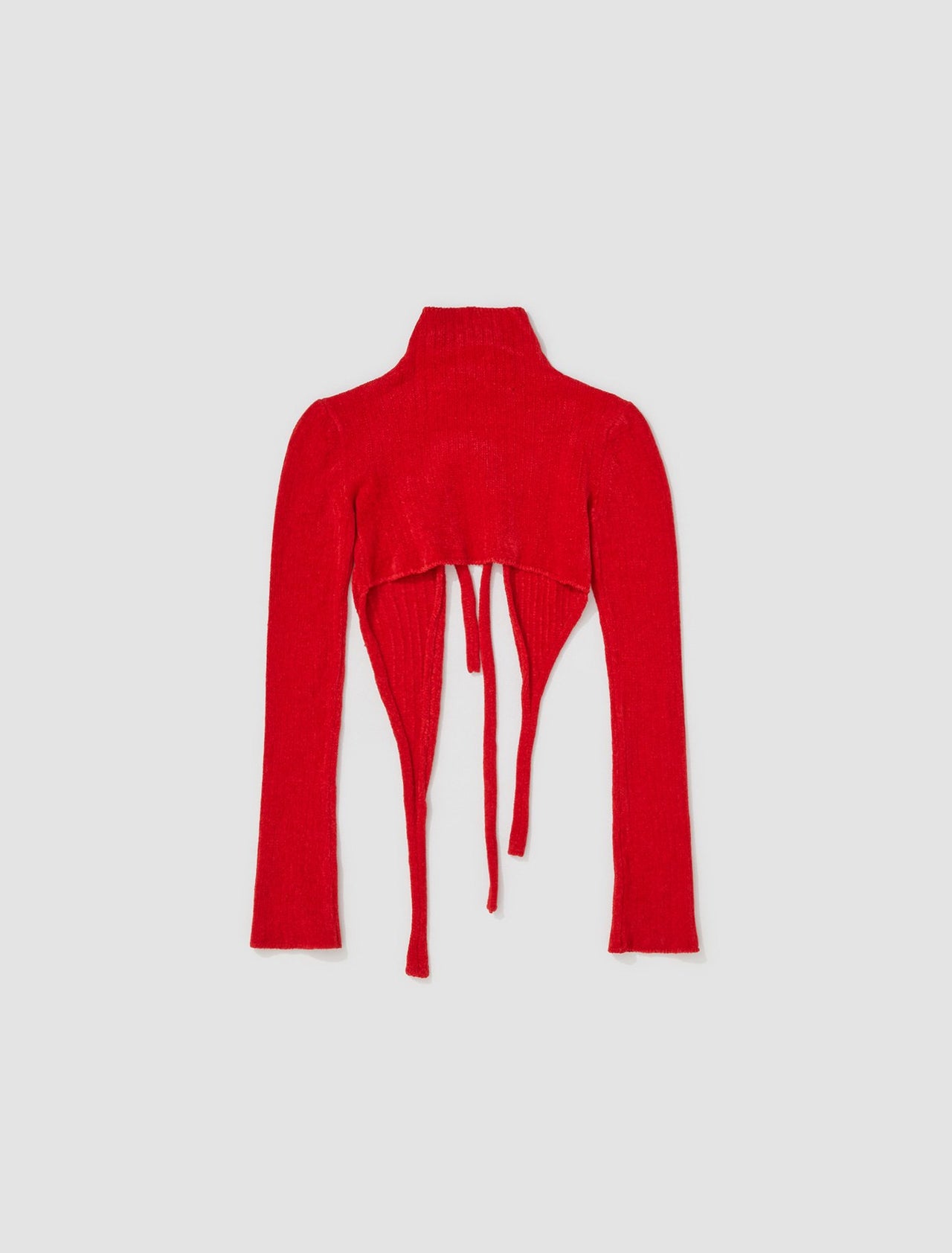 Knit Strap Longsleeve in Red