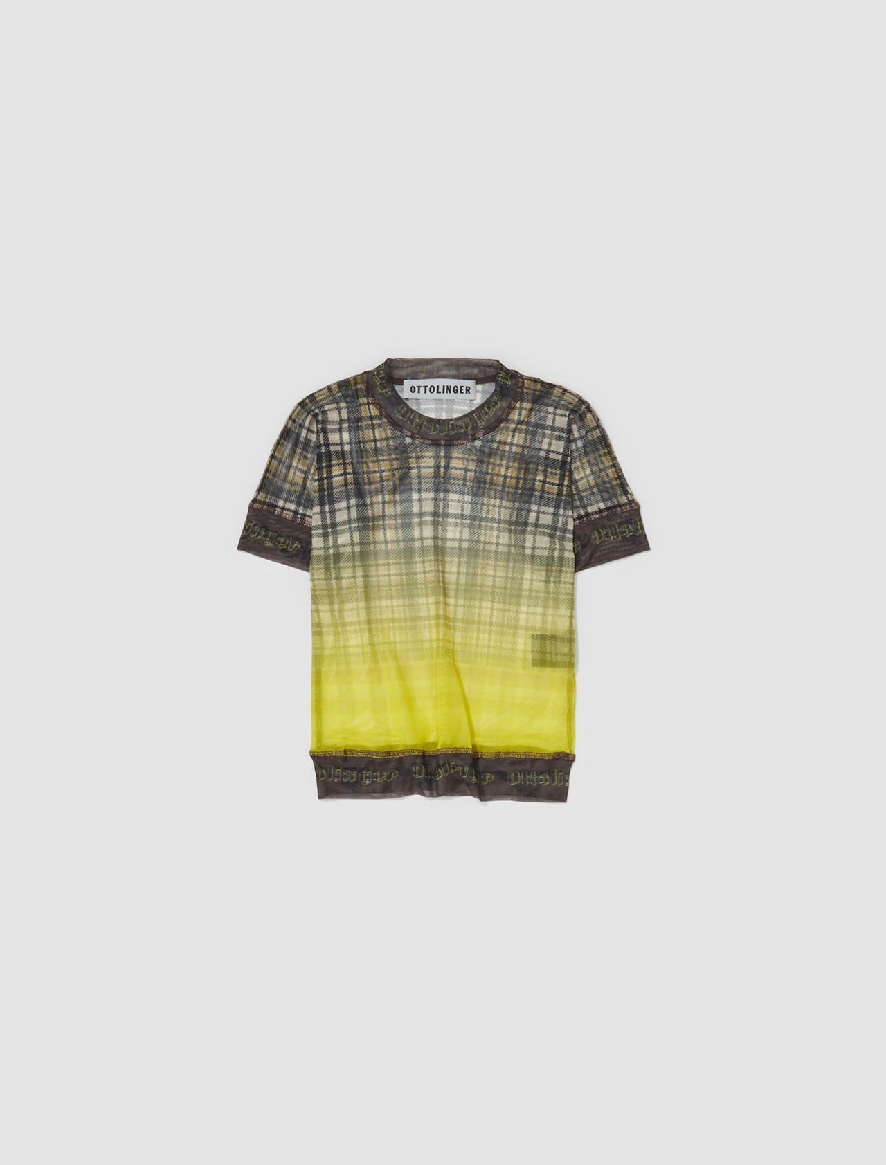 Mesh T-Shirt in Yellow Plaid