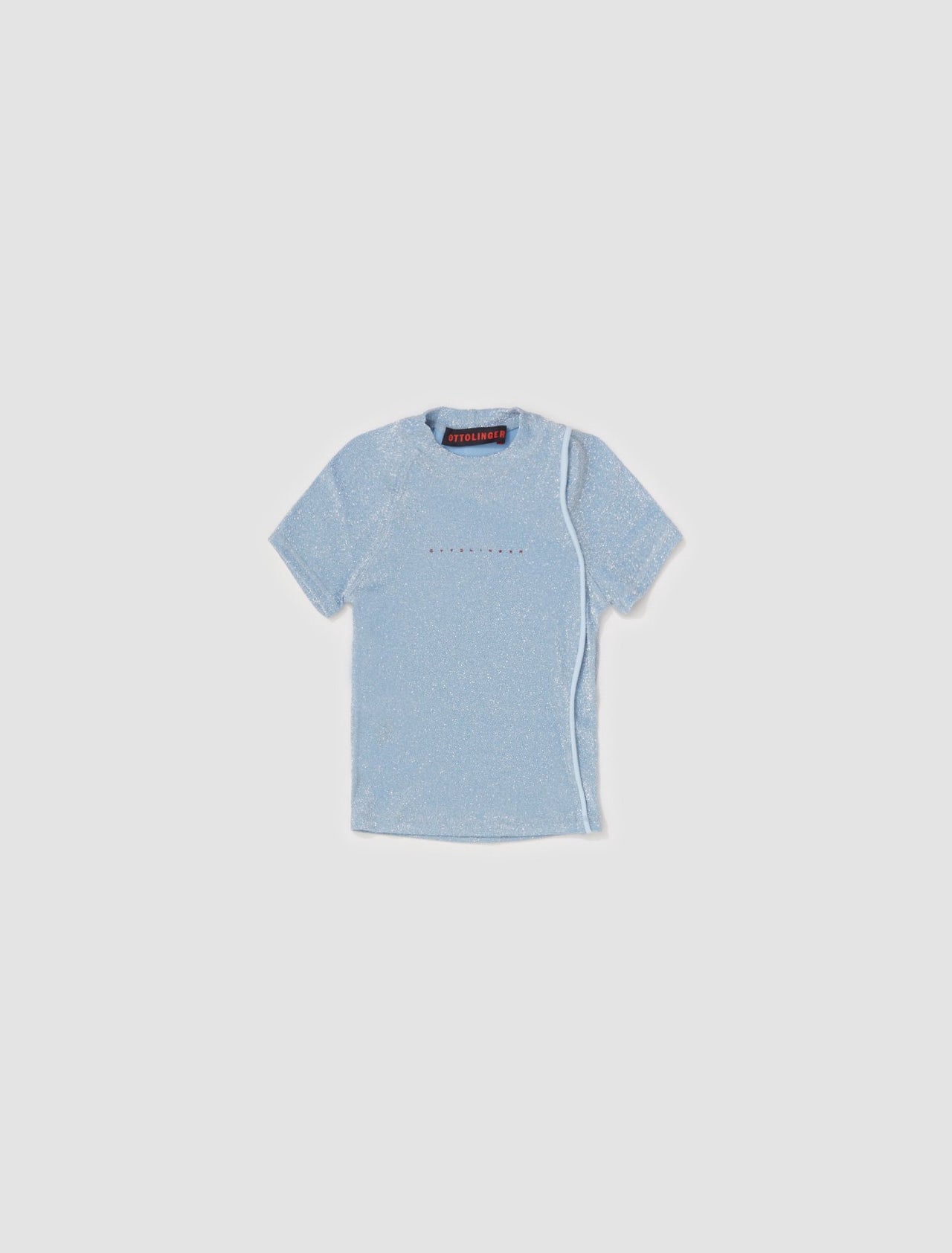 Lurex T-Shirt in Ice Blue