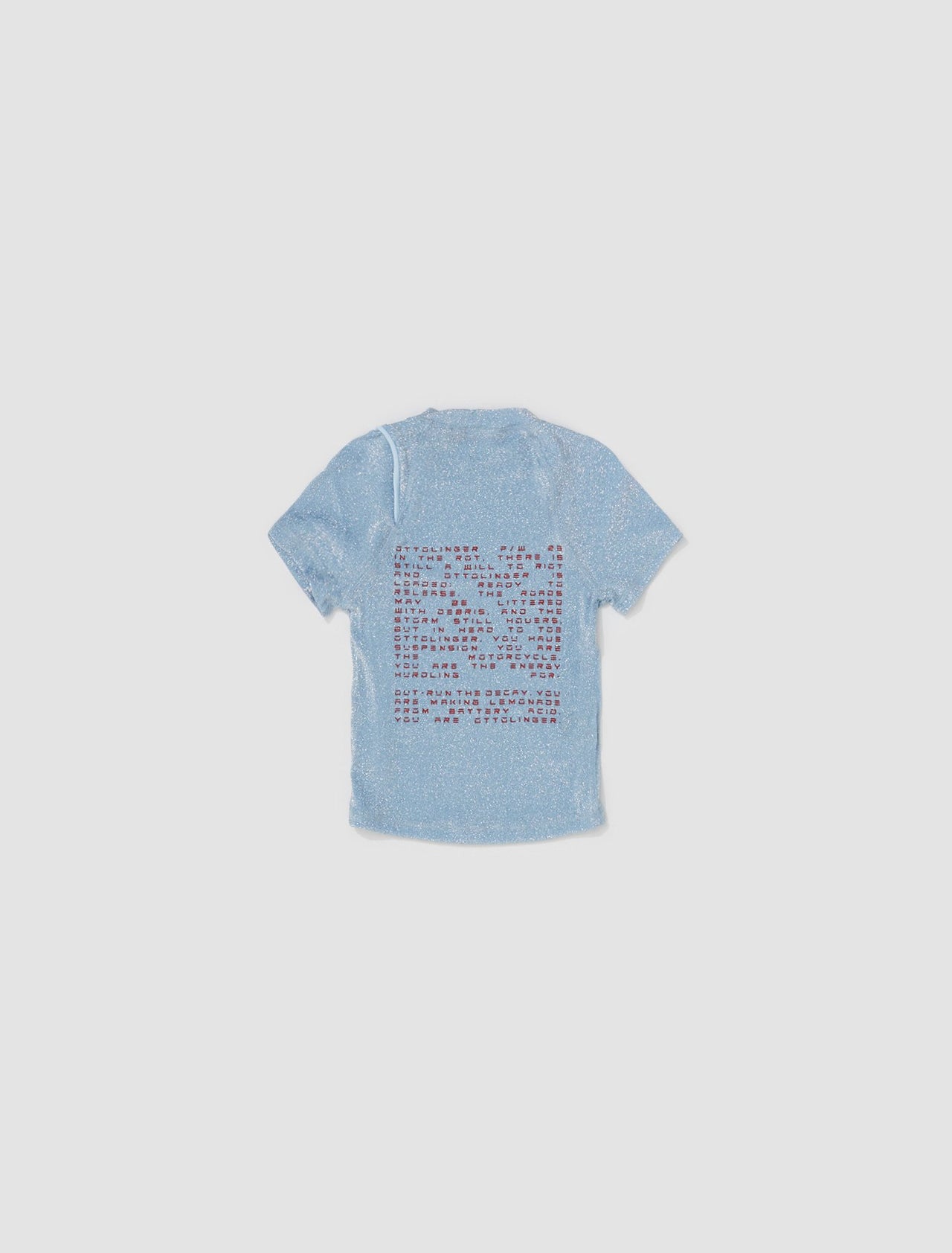 Lurex T-Shirt in Ice Blue