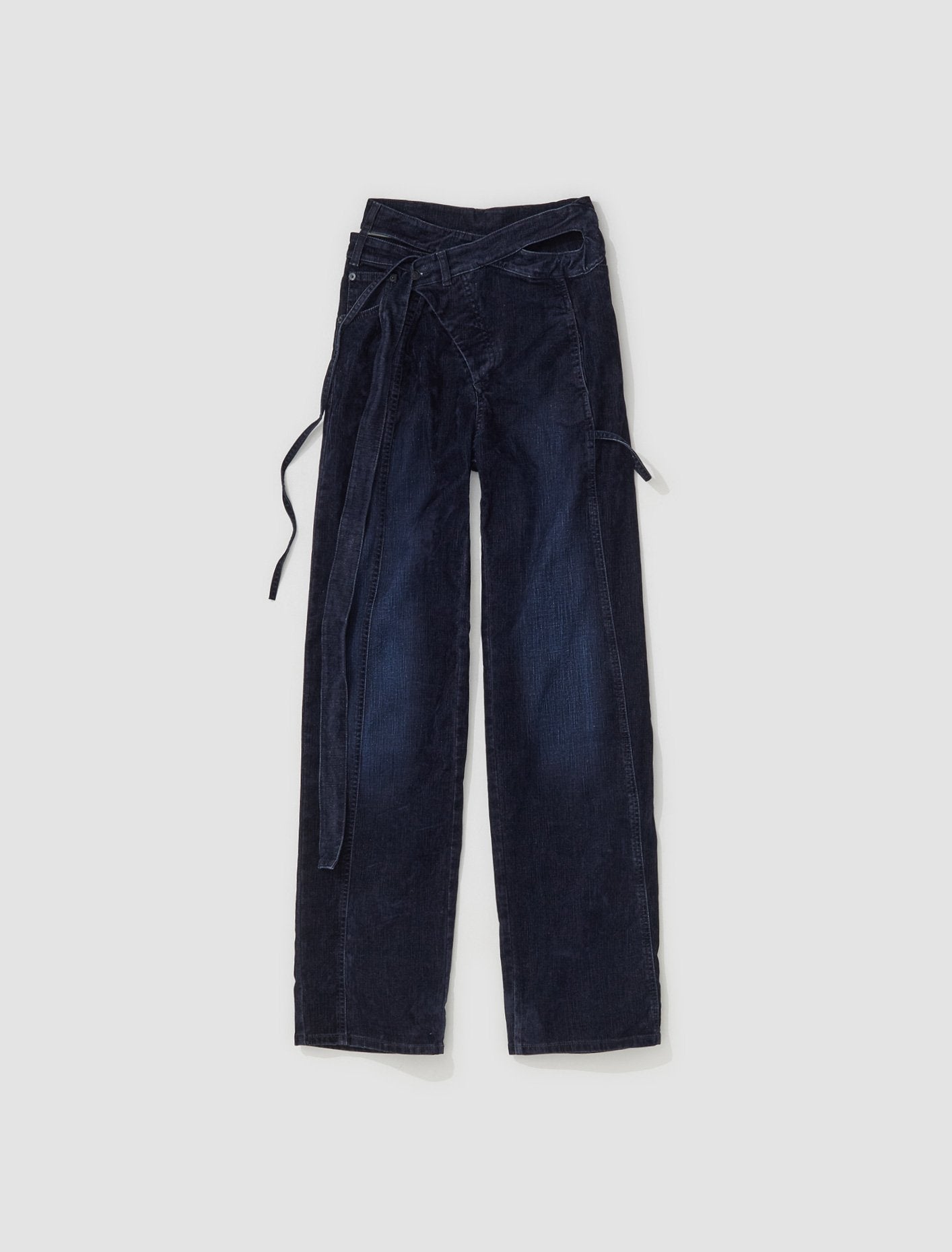 Signature Velvet Wrap Jeans in Midnight Blue