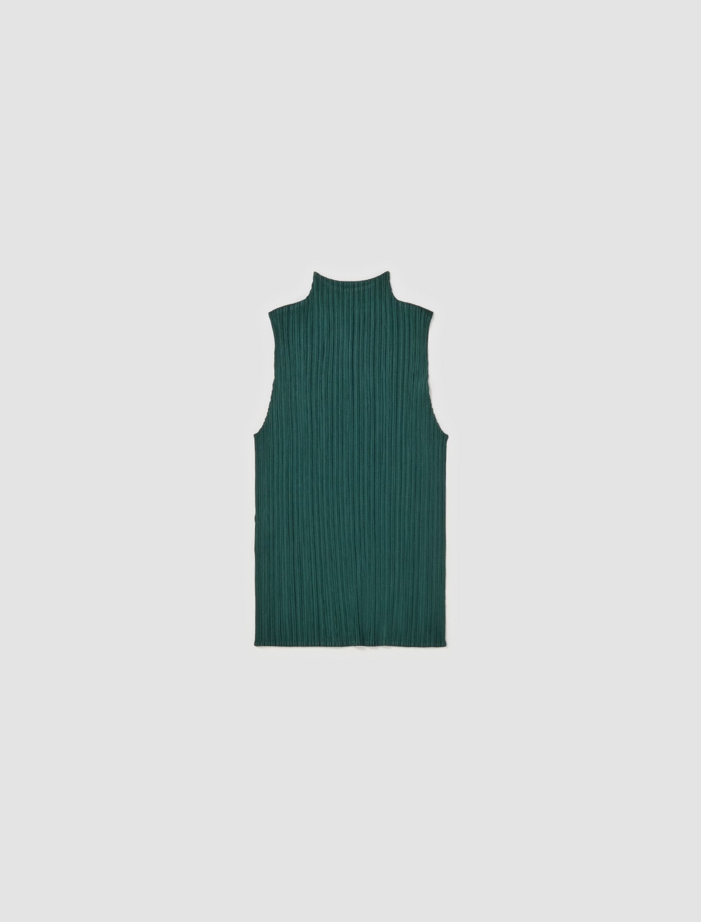 Pleated Shirt in Dark Green