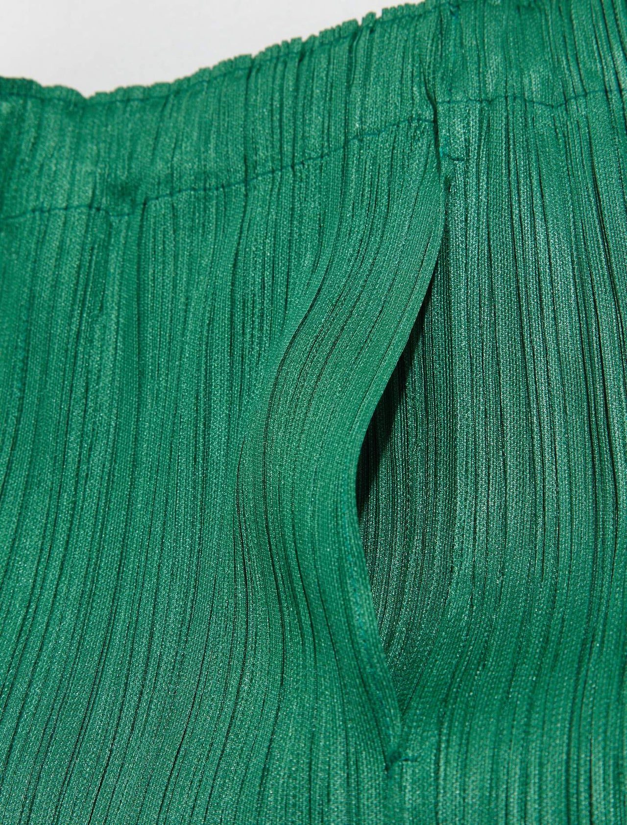 Pleated Shorts in Green