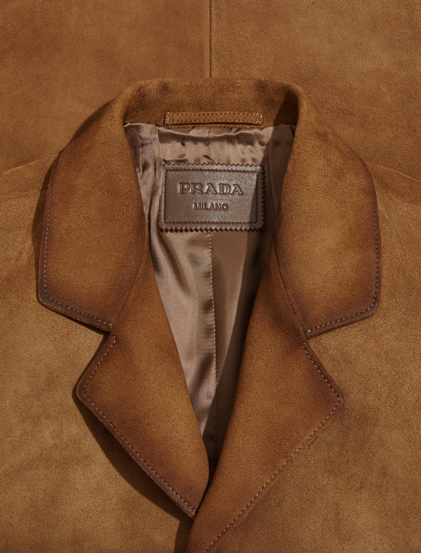 PRADA suede line 取り次ぐ leather mouton jacket