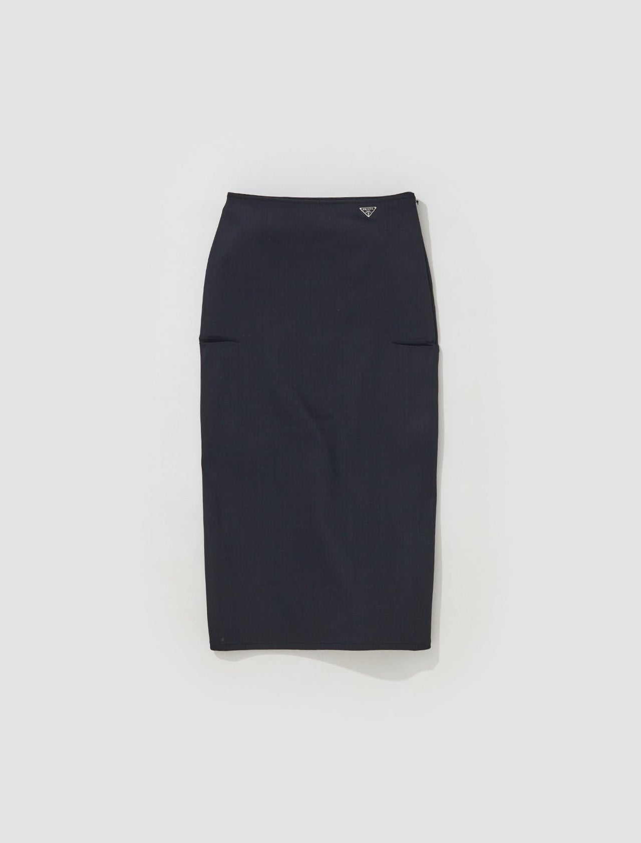 Stretch Denim Pencil Skirt in Black