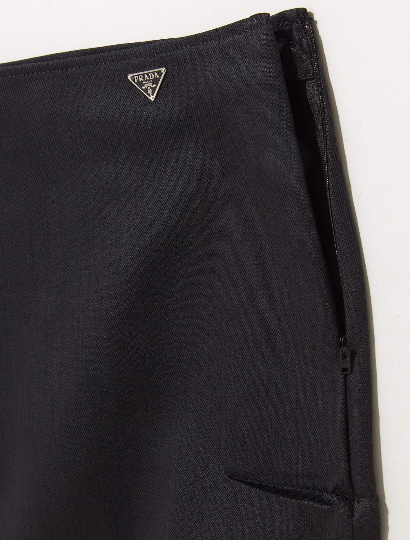 Stretch Denim Pencil Skirt in Black