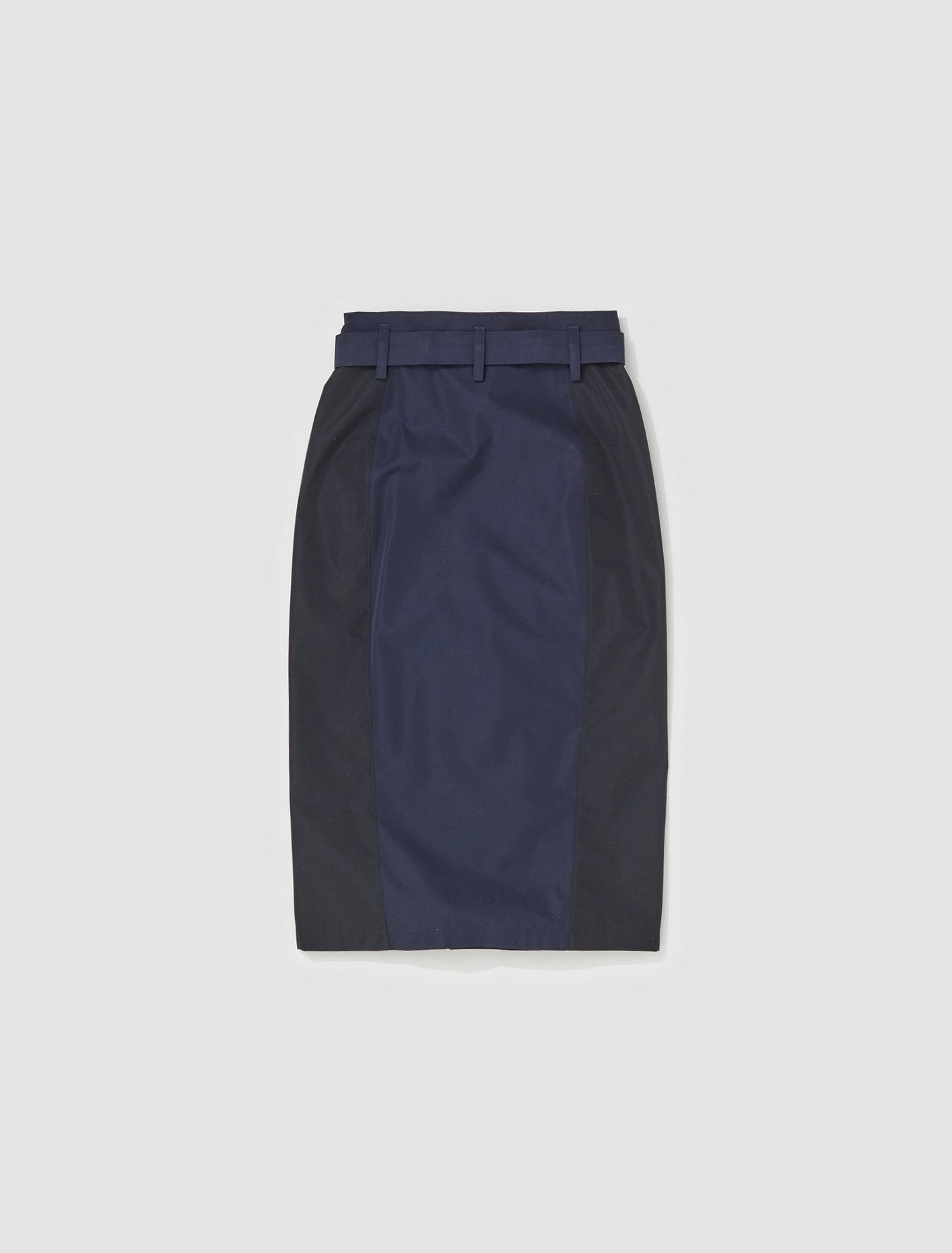 Technical Fabric Midi Skirt in Navy