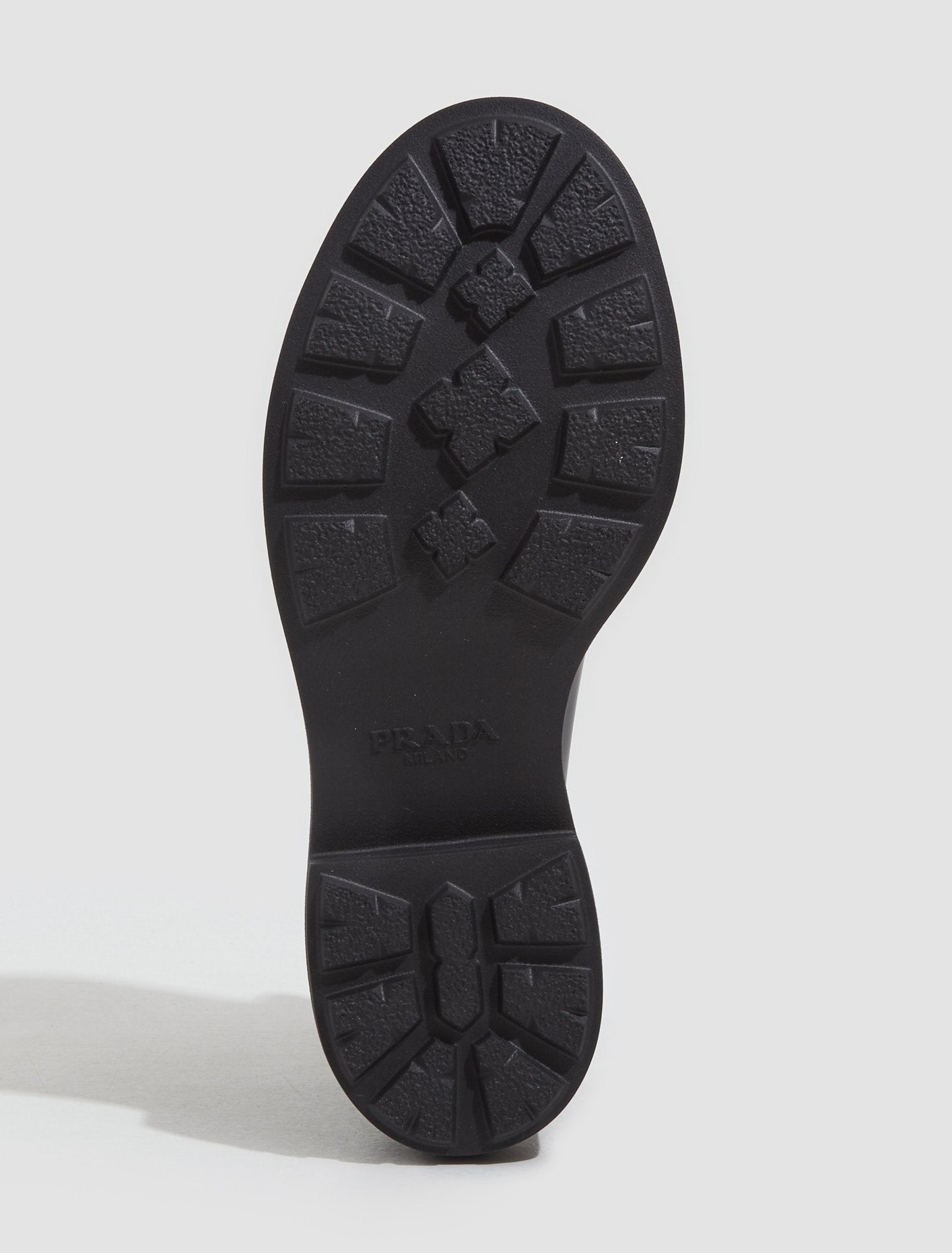 Brushed Leather Lace-Up Shoes in Black