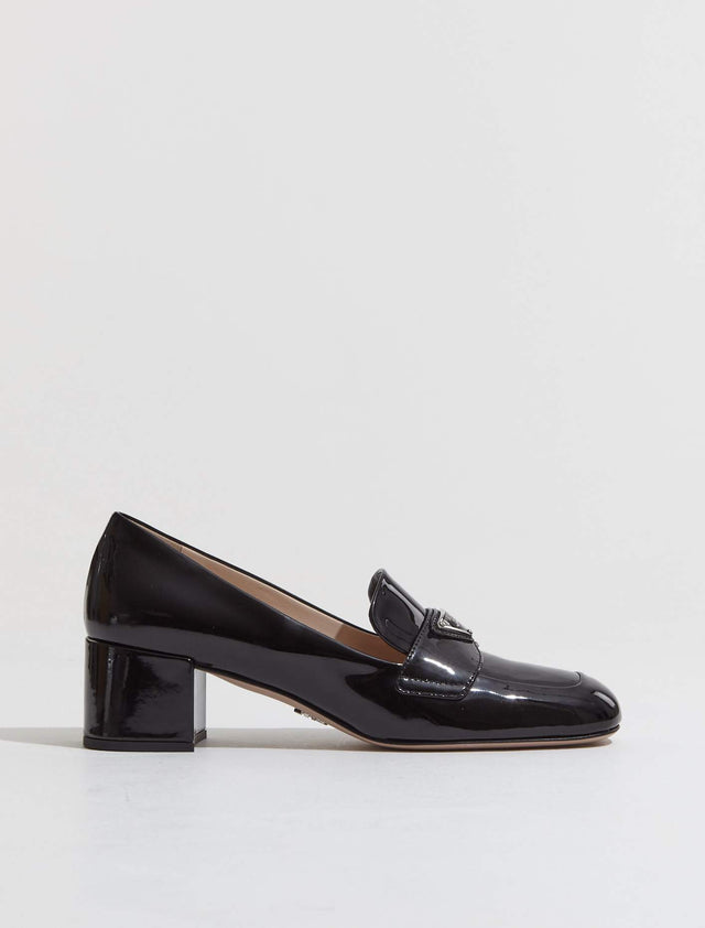 Patent Leather Loafers in Black