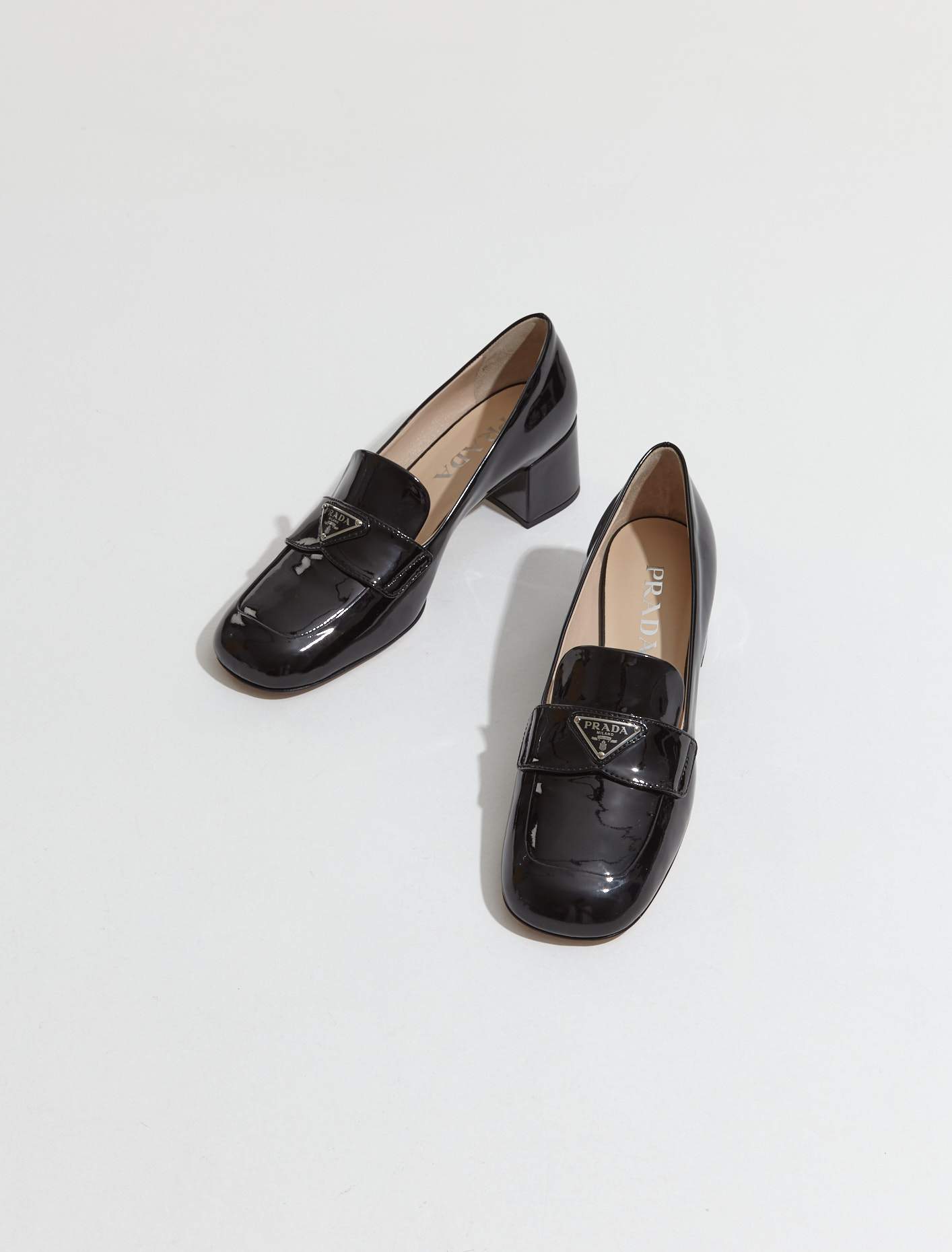 Patent Leather Loafers in Black