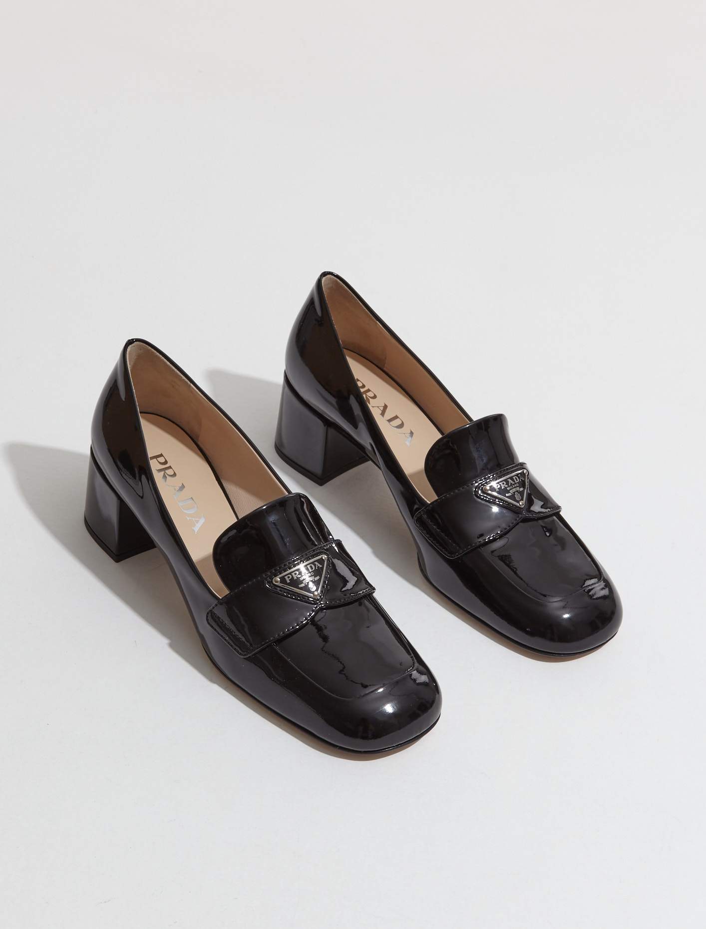 Patent Leather Loafers in Black