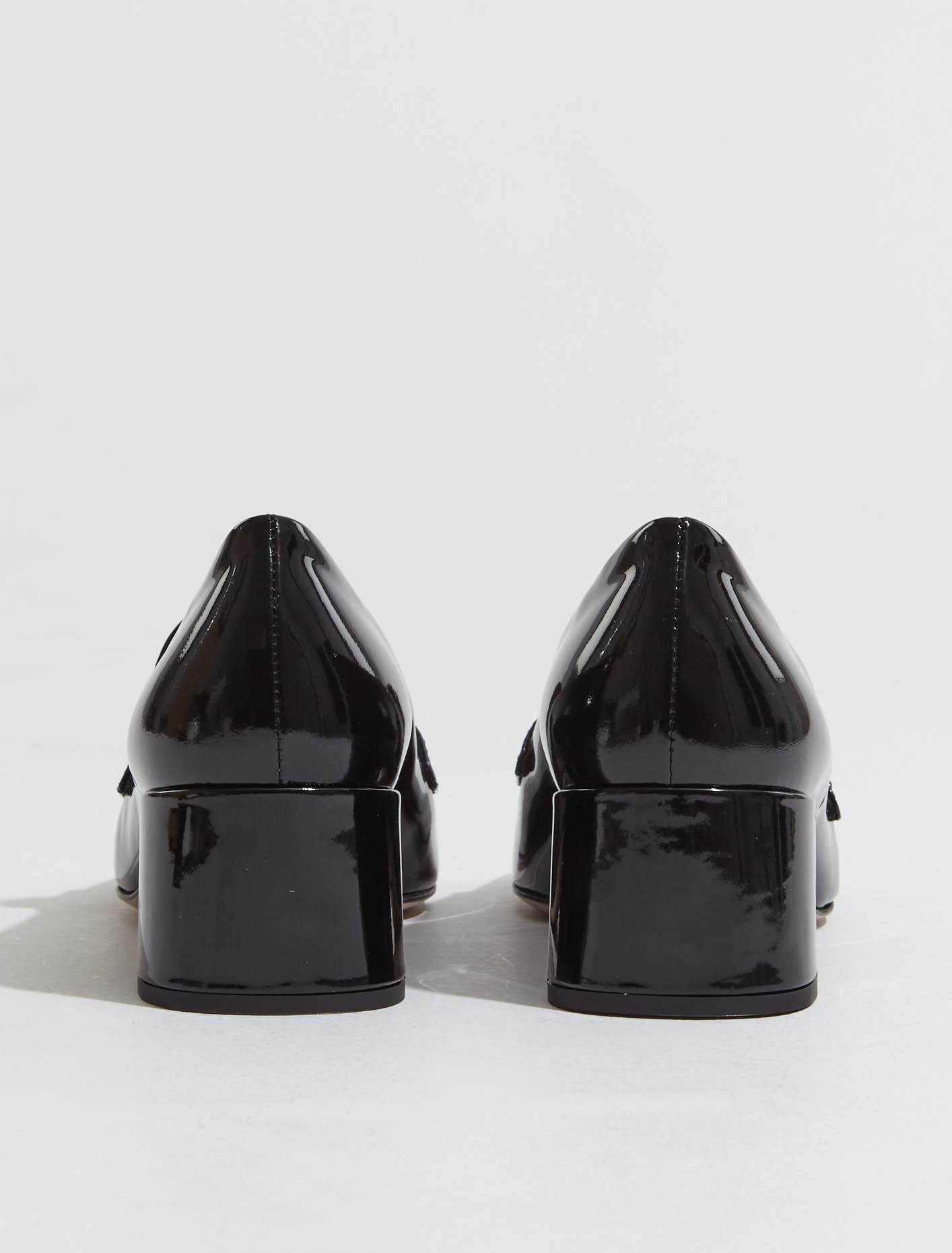 Patent Leather Loafers in Black