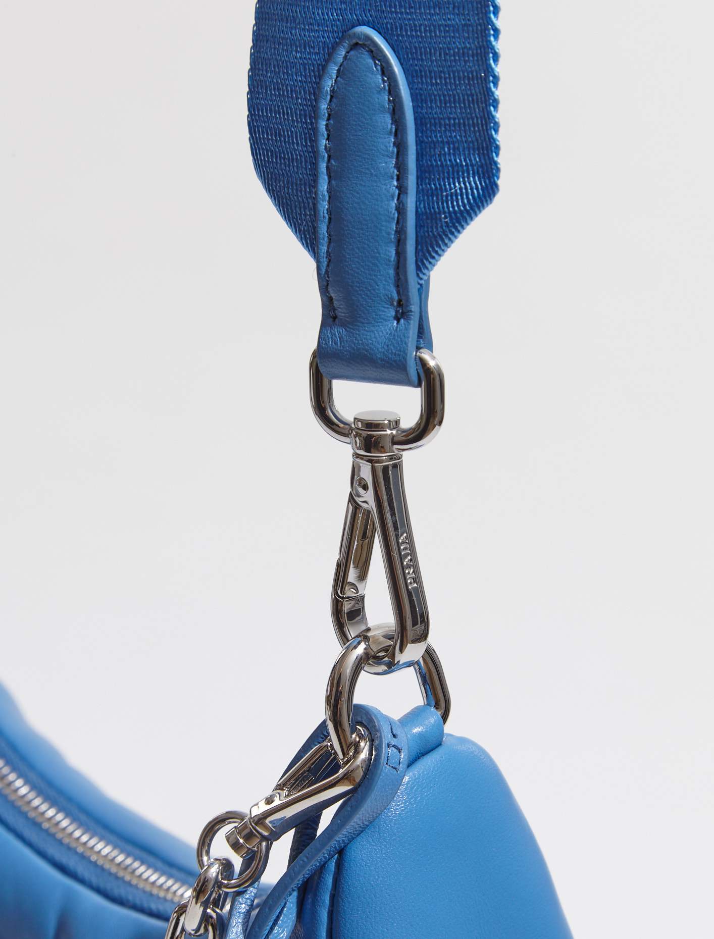 Padded Nappa-Leather Re-Edition 2005 Shoulder Bag in Light Blue