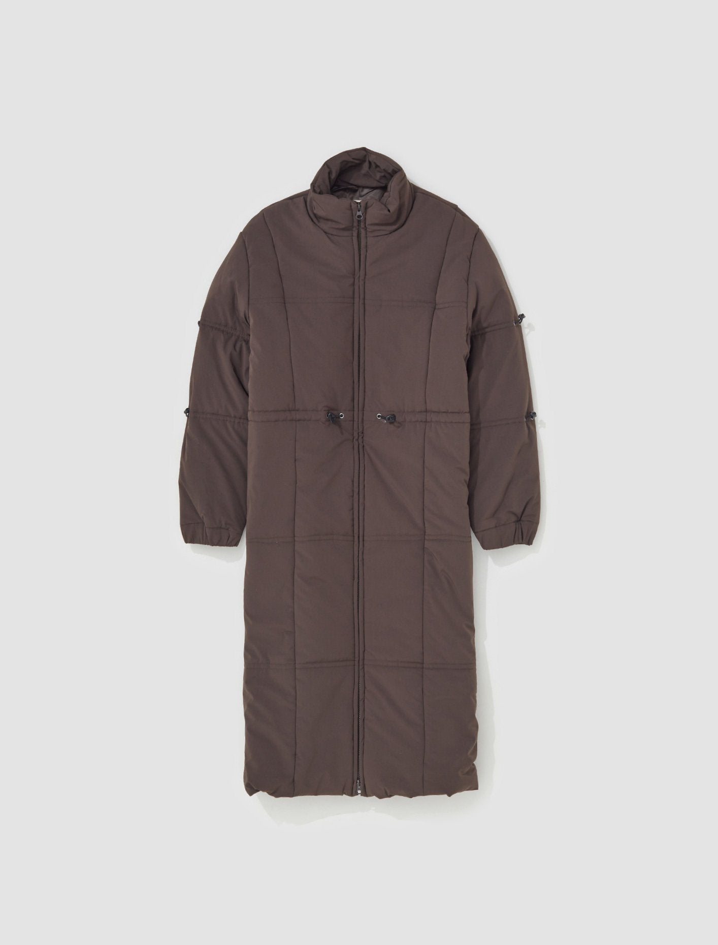 Mist External Puffer Coat in Dark Brown