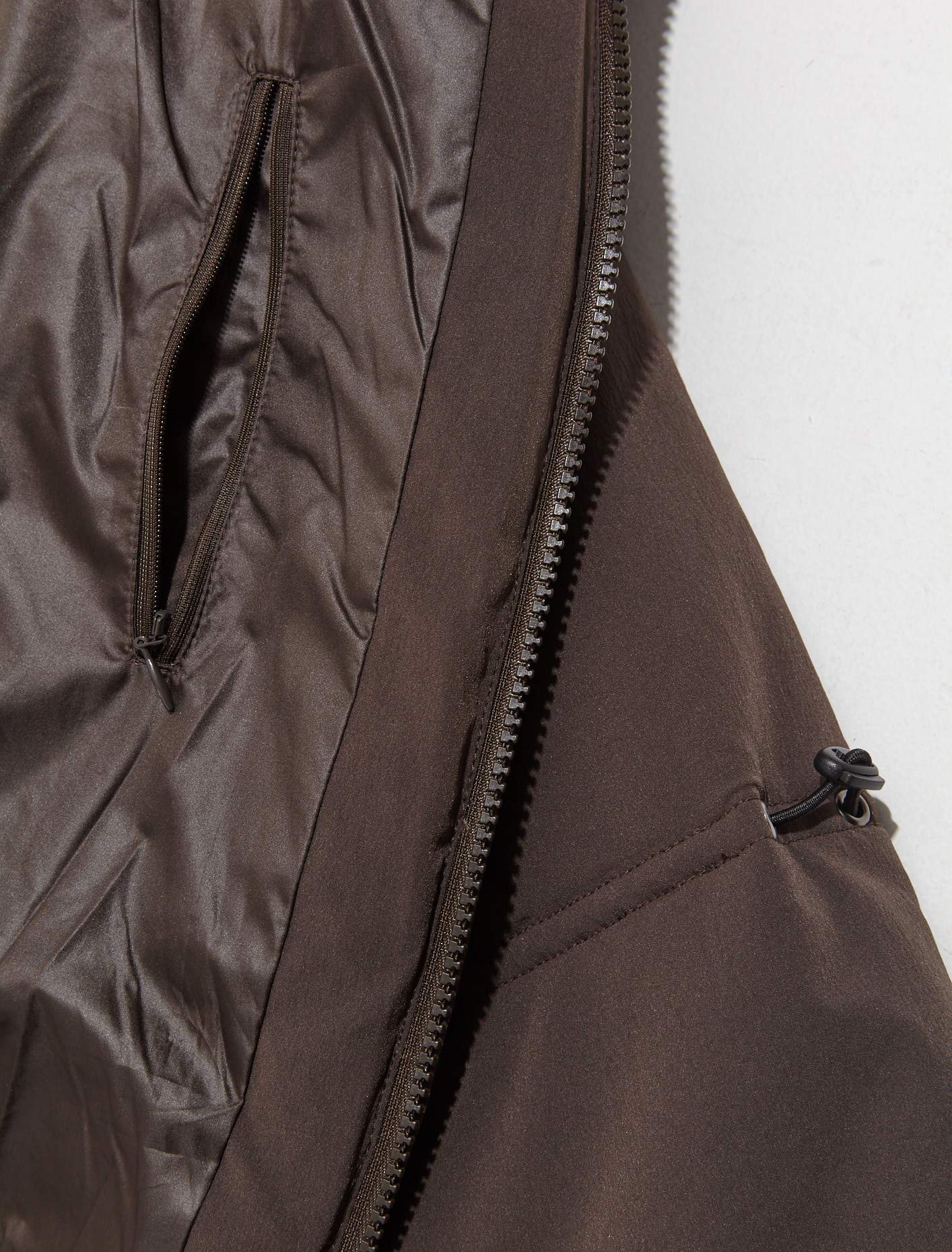 Mist External Puffer Coat in Dark Brown