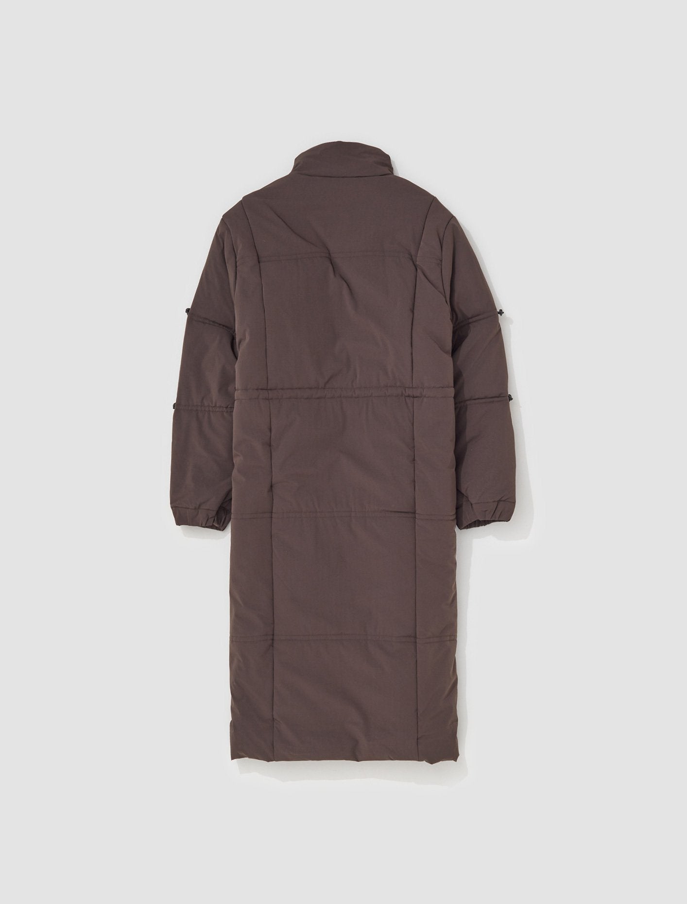 Mist External Puffer Coat in Dark Brown