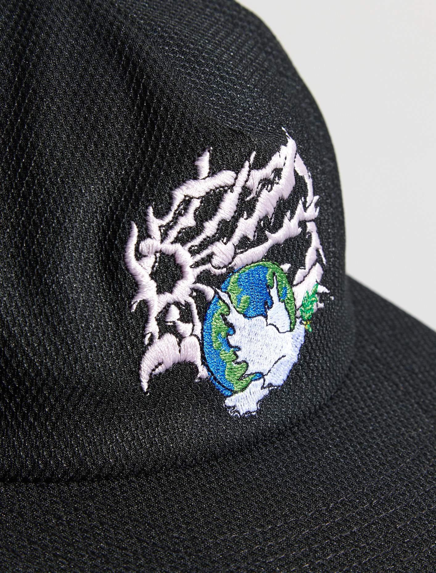 Woven Dove Peace Cap in Black