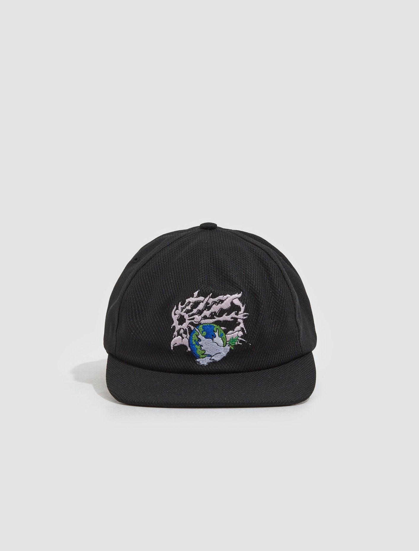 Woven Dove Peace Cap in Black