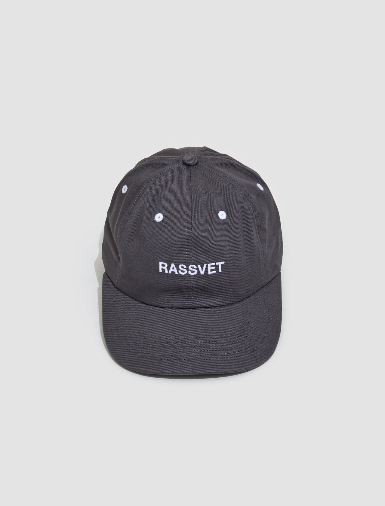 Woven 6-Panel Logo Cap in Grey