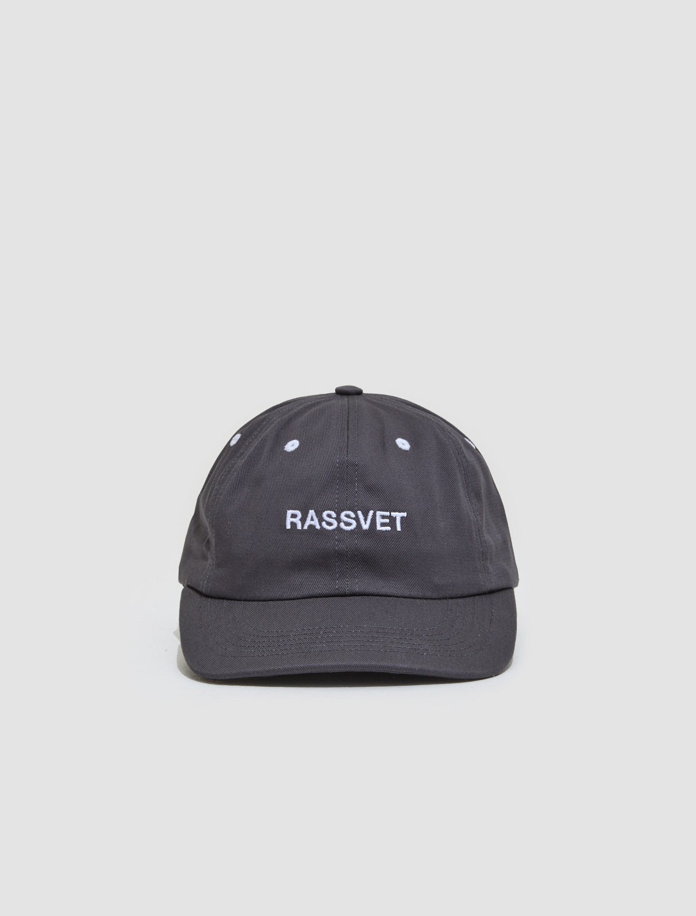 Woven 6-Panel Logo Cap in Grey
