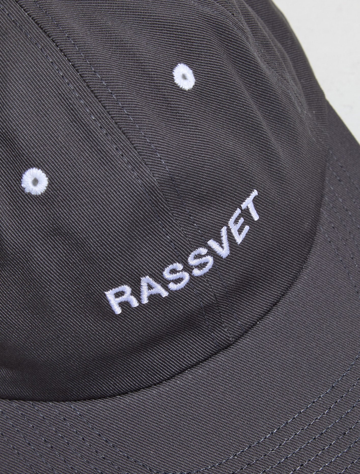 Woven 6-Panel Logo Cap in Grey