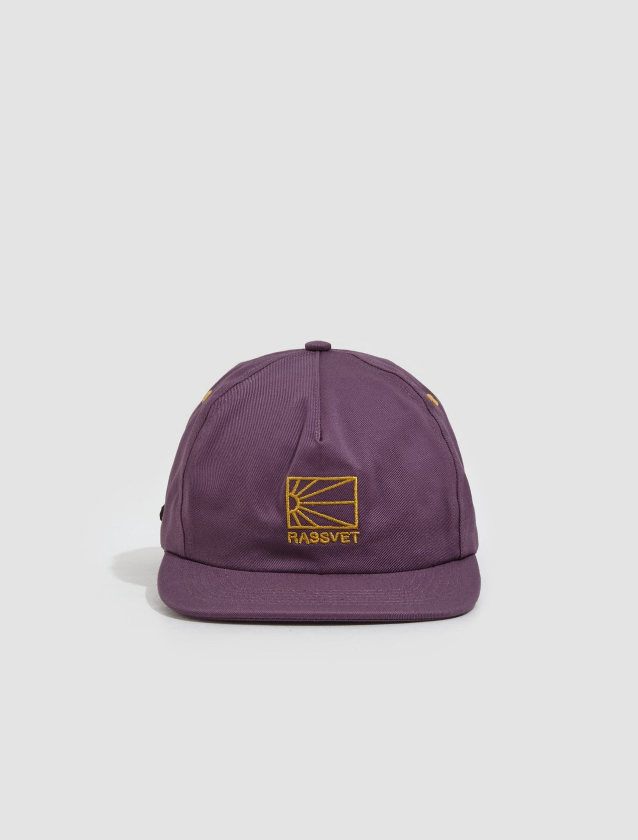 Woven 5-Panel Logo Cap in Light Purple