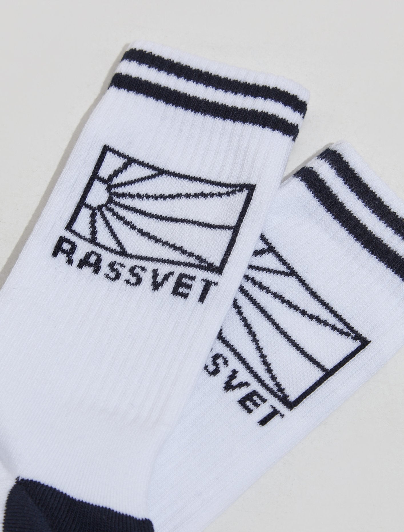 Knit Logo Socks in White