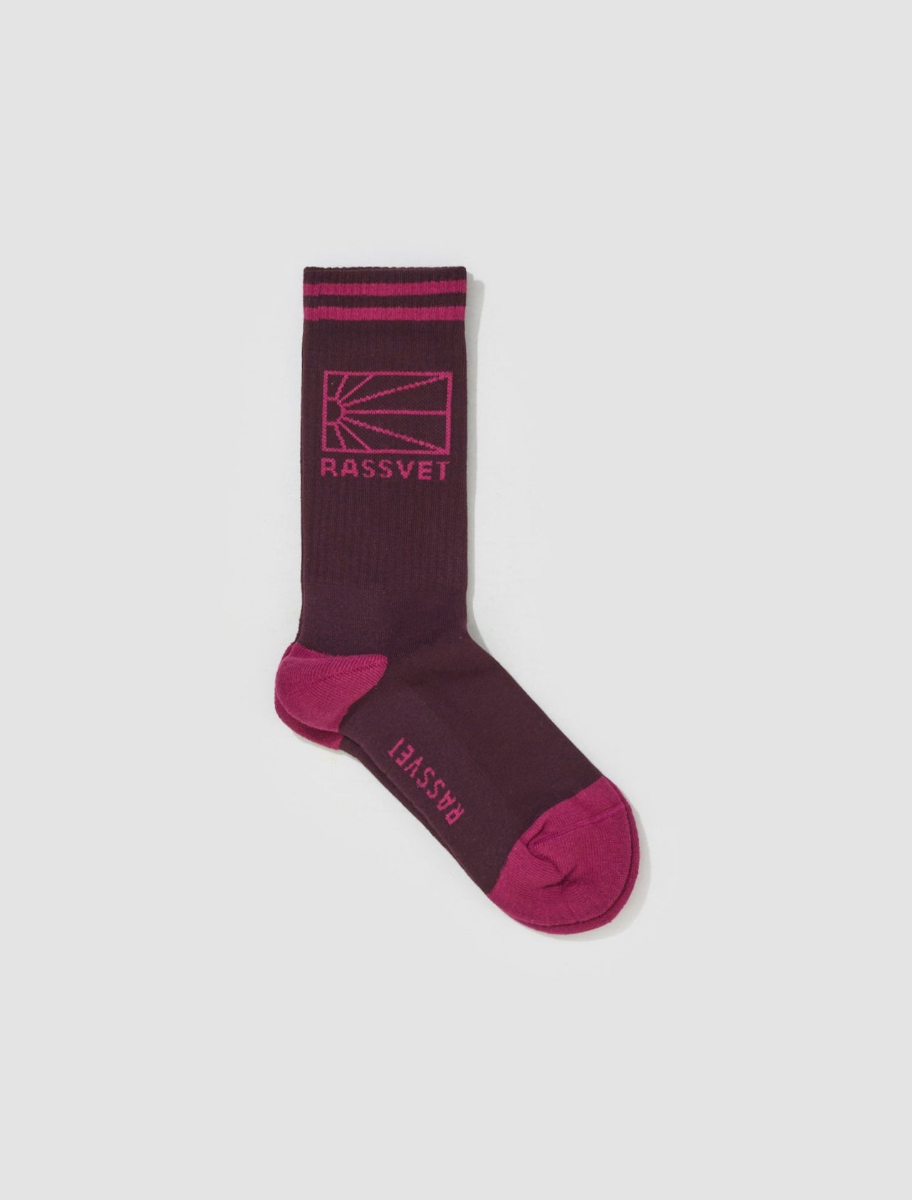 Knit Logo Socks in Burgundy