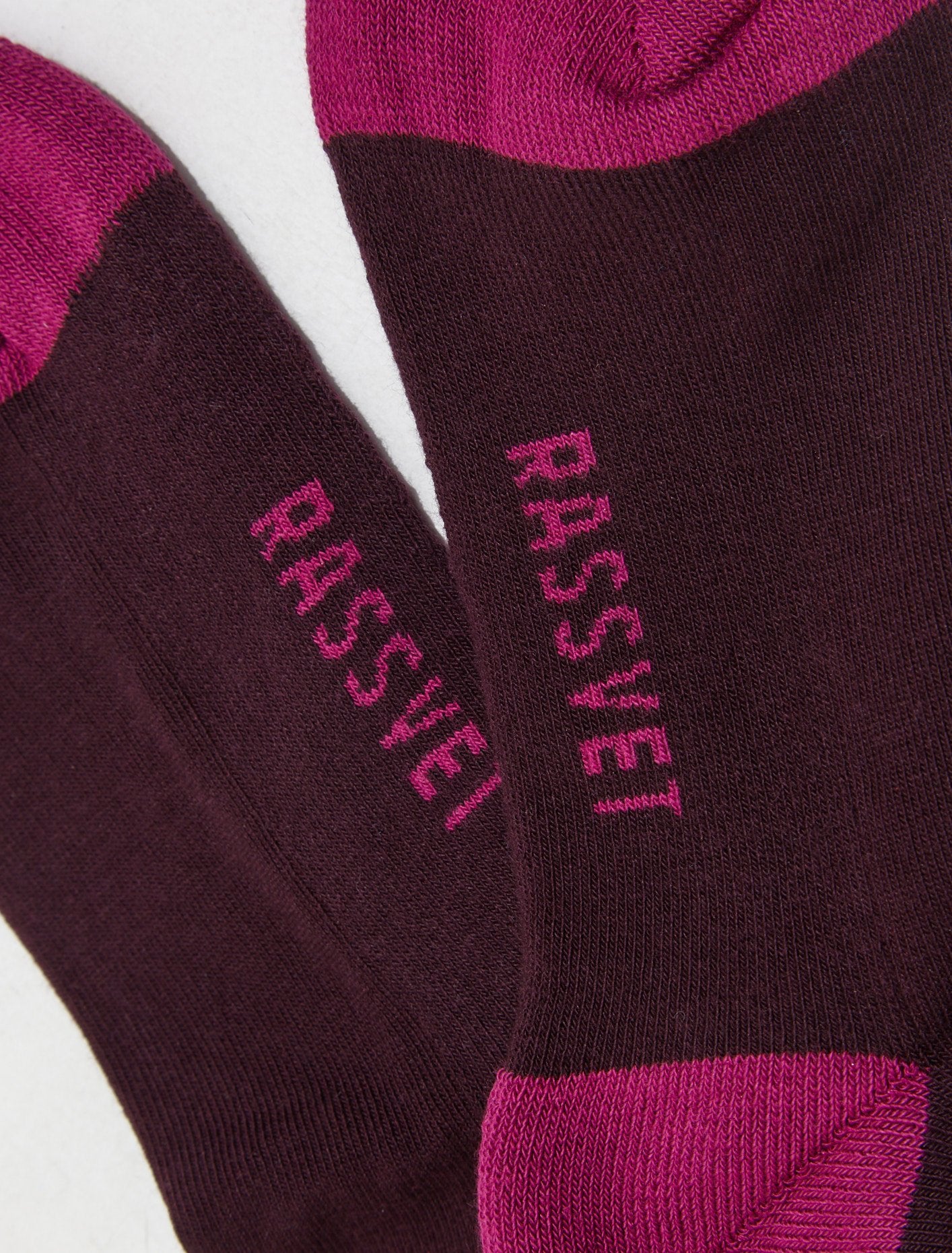 Knit Logo Socks in Burgundy