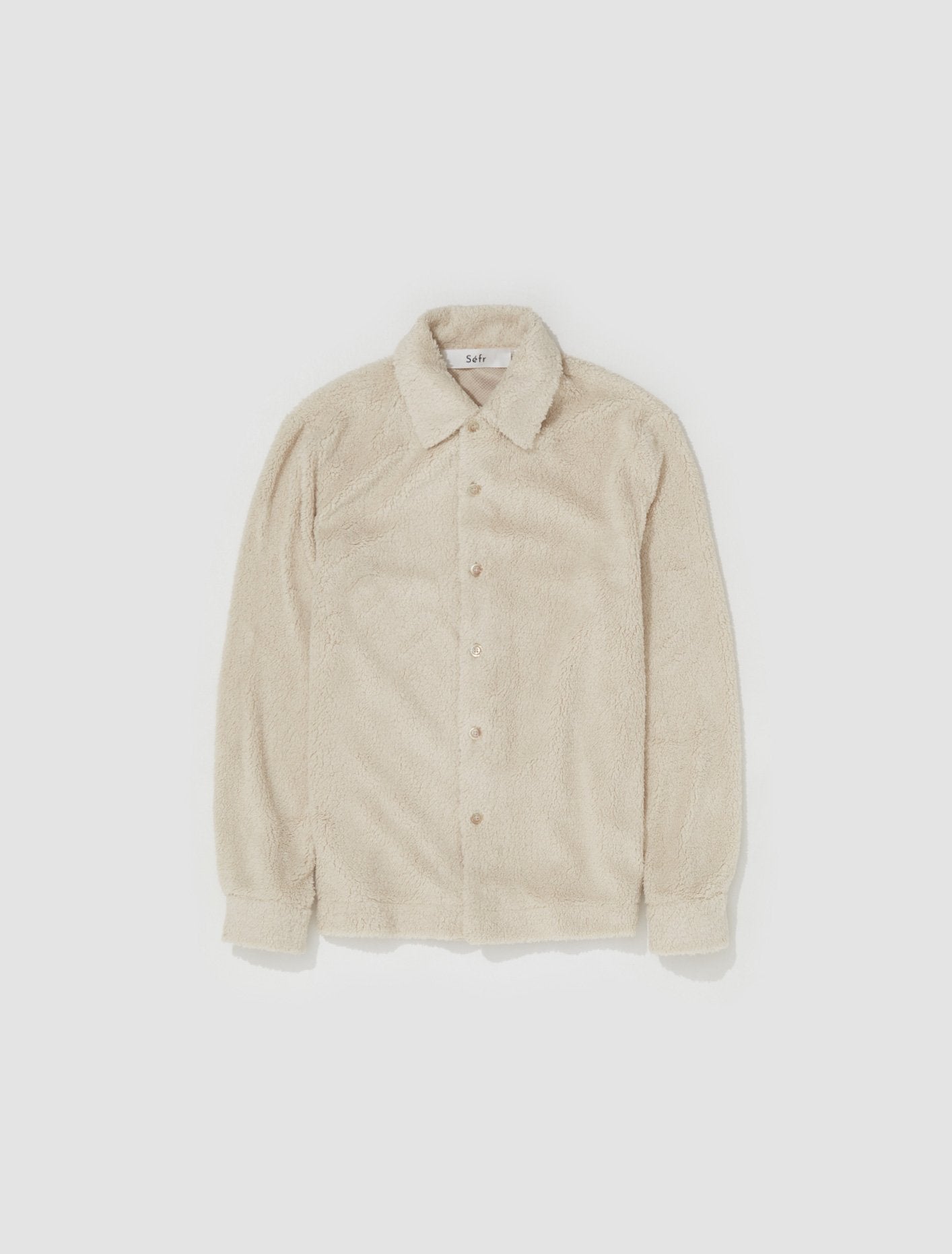 Sense Overshirt in Polar White Fleece