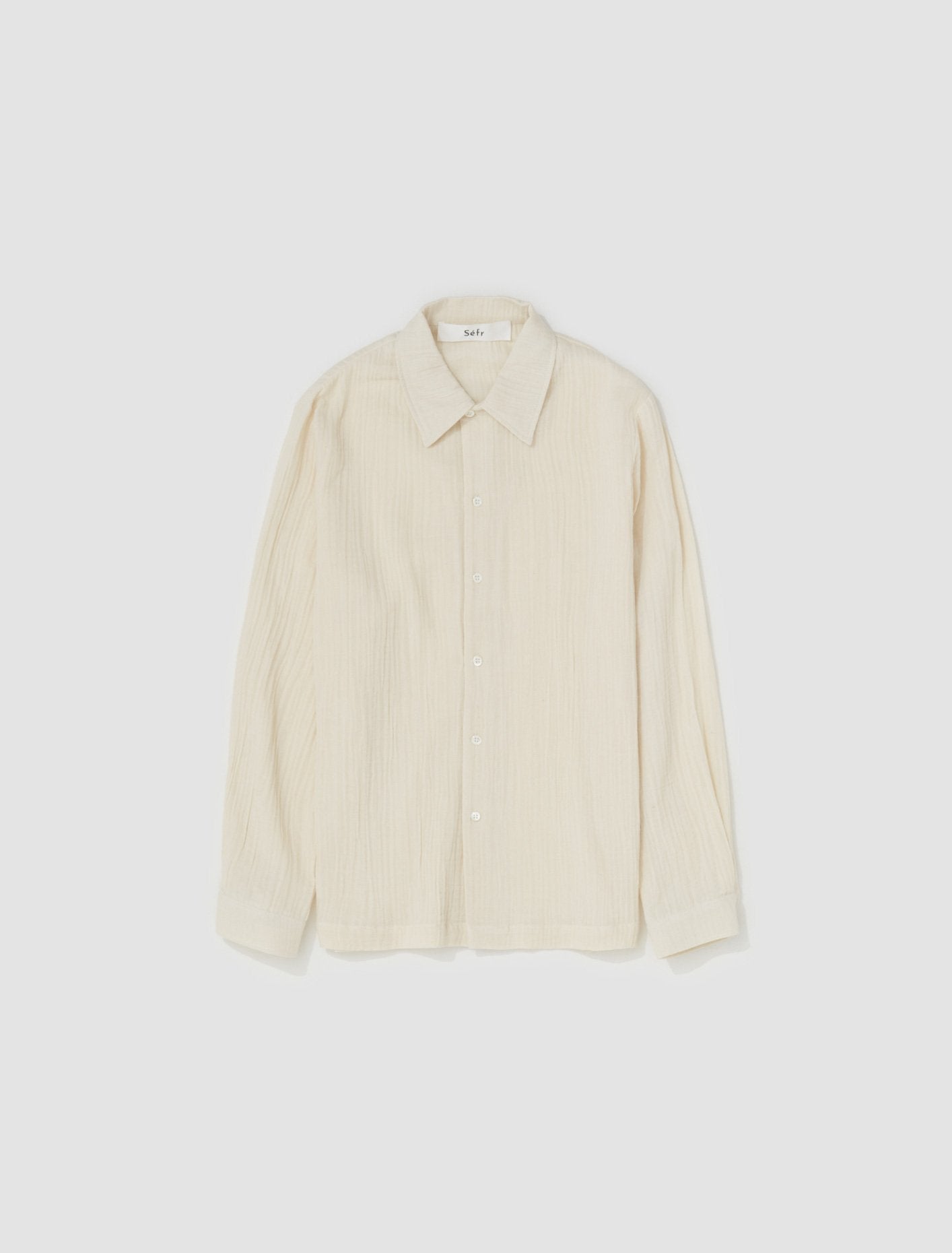 Ripley Shirt in Pleated White Cloth