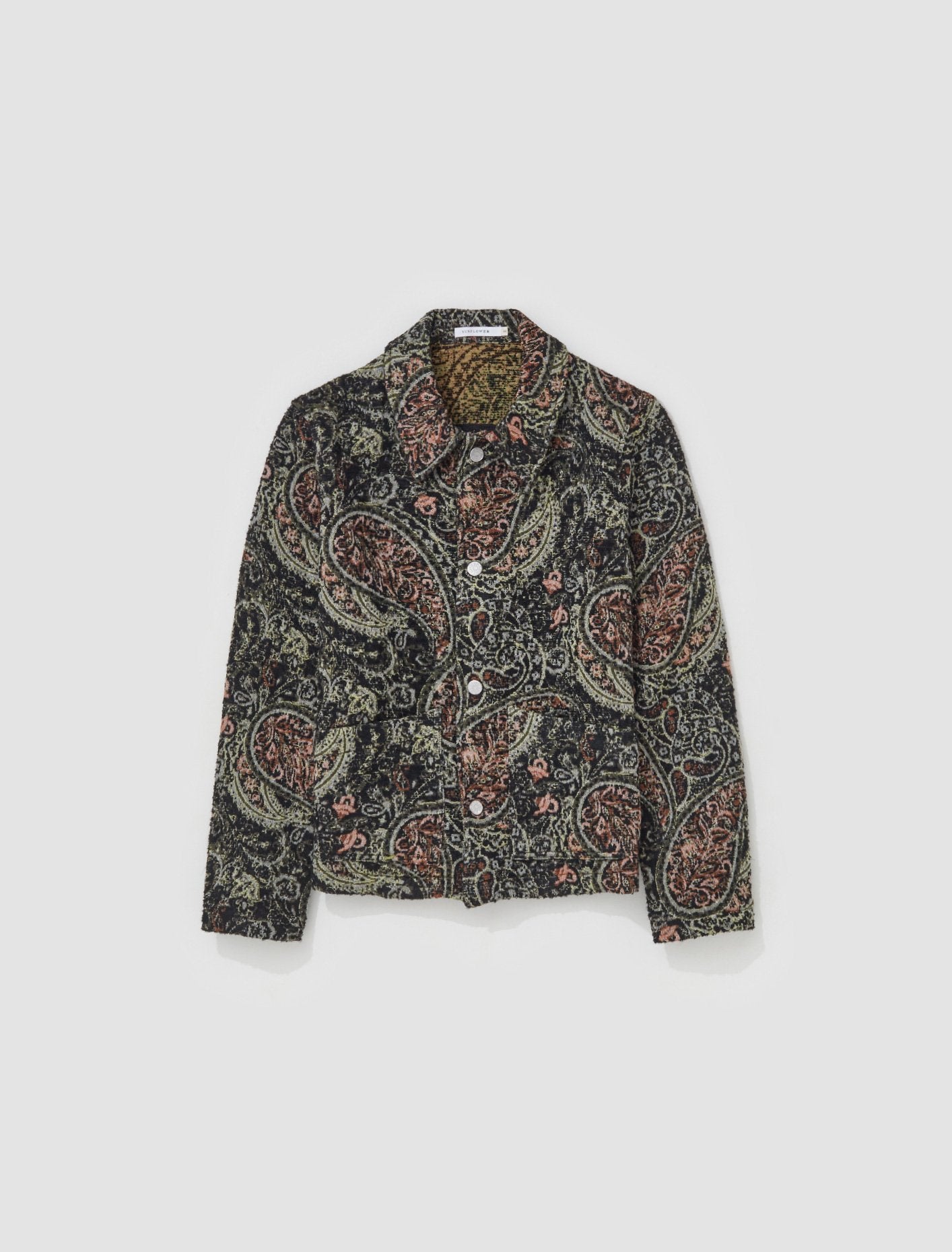 Printed Worker Jacket in Black