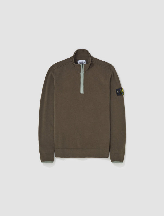 Half-Zip Sweater in Olive