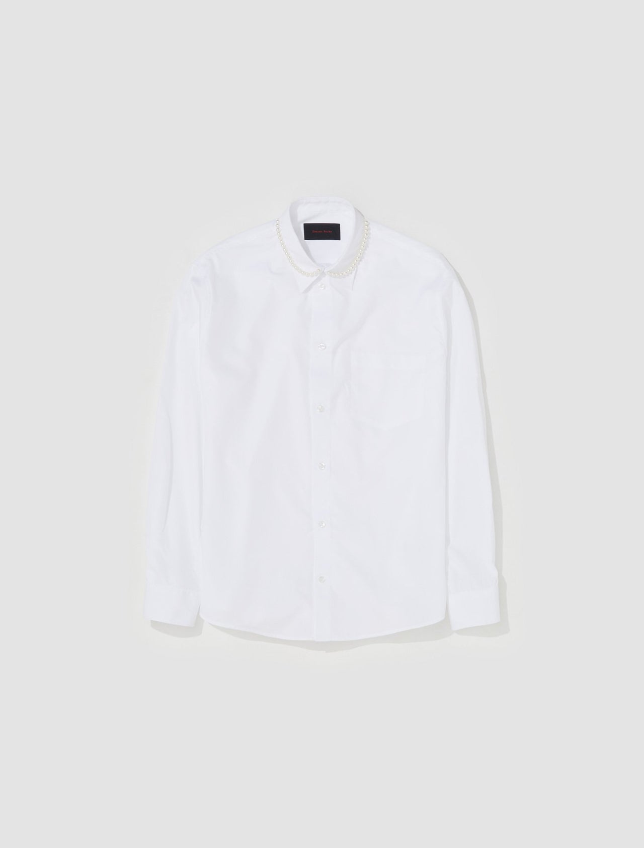 Pearl Collar Shirt in White