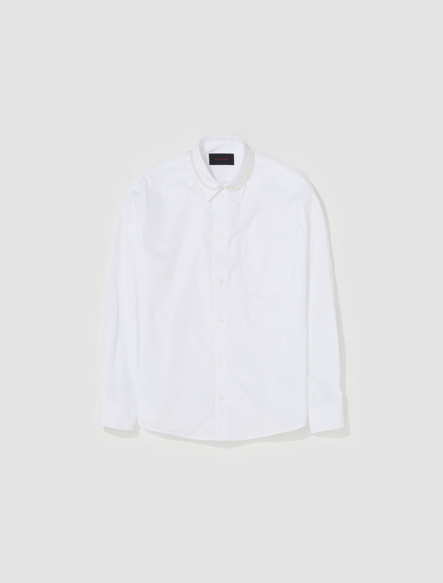 Pearl Collar Shirt in White