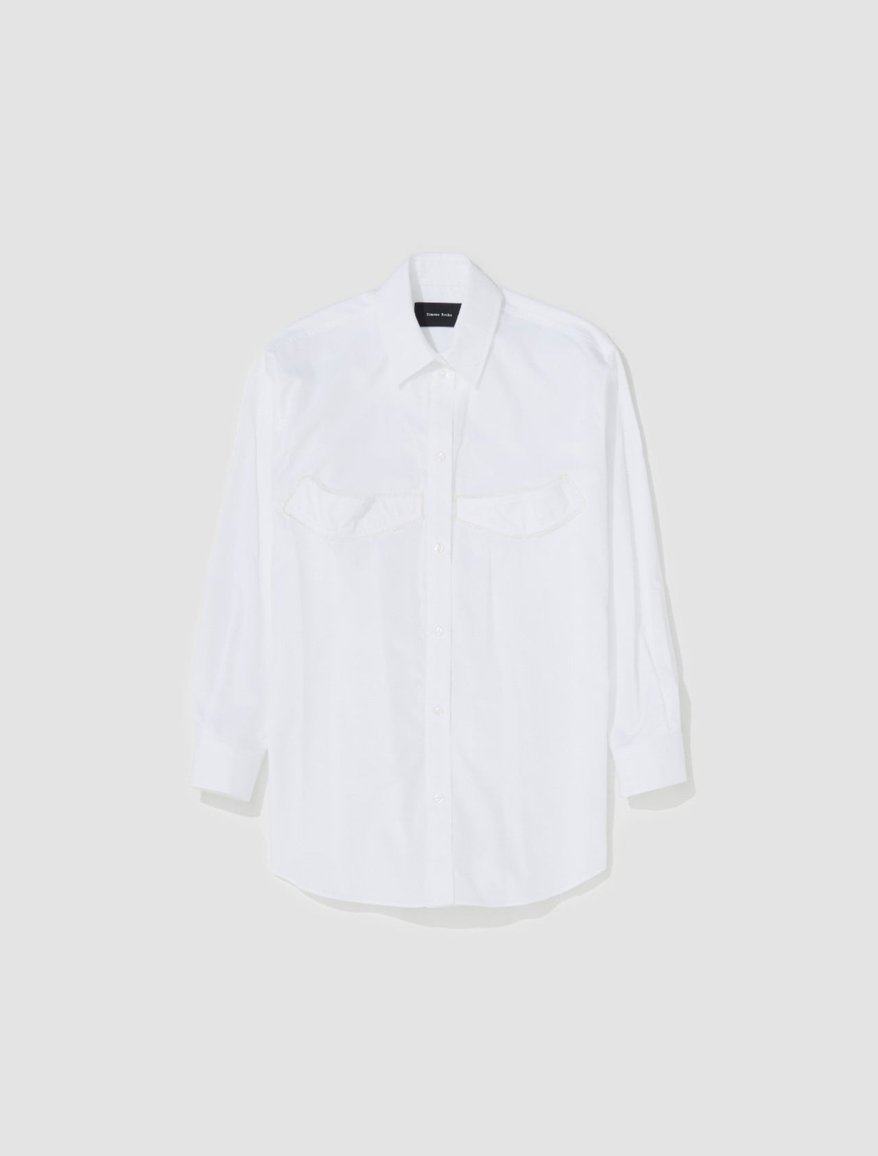 Cup Detail Shirt in White