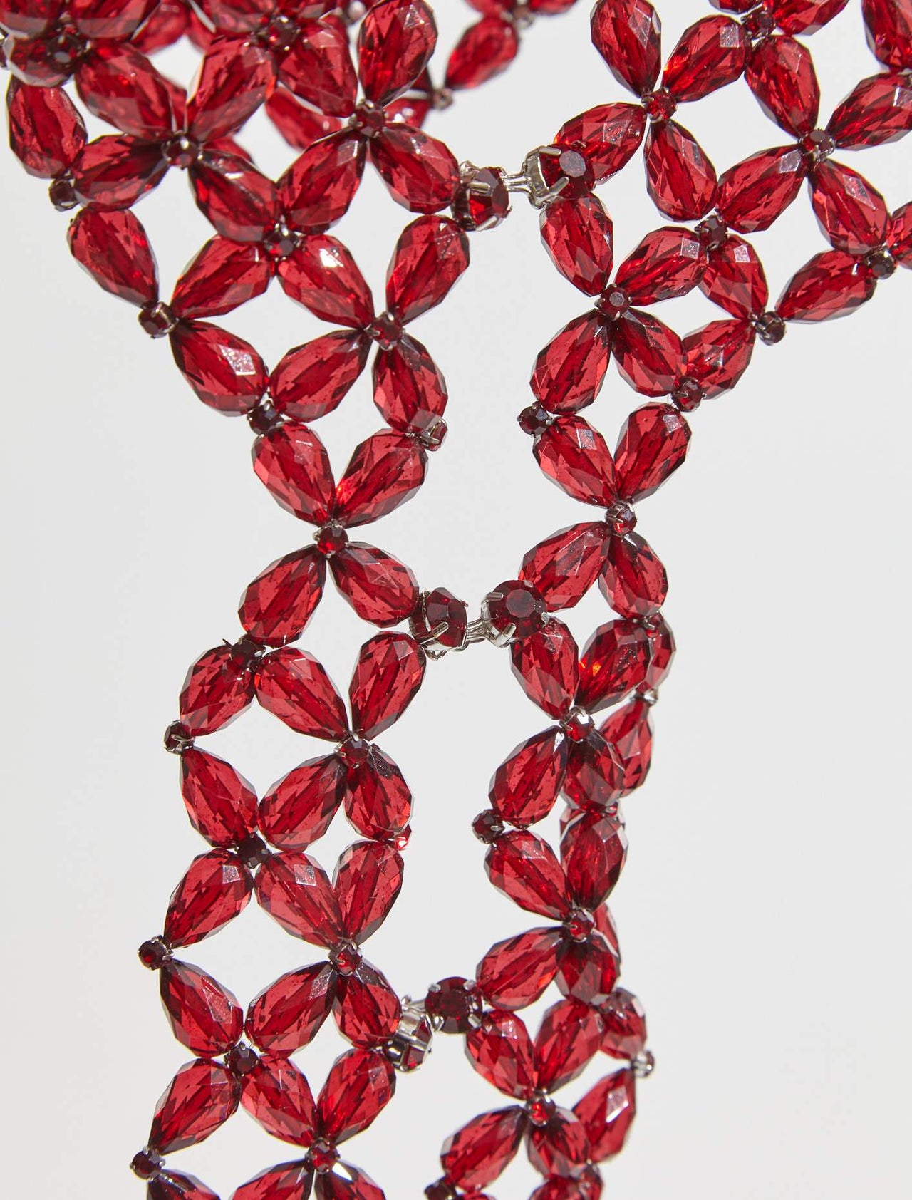 Beaded Scarf in Blood Red