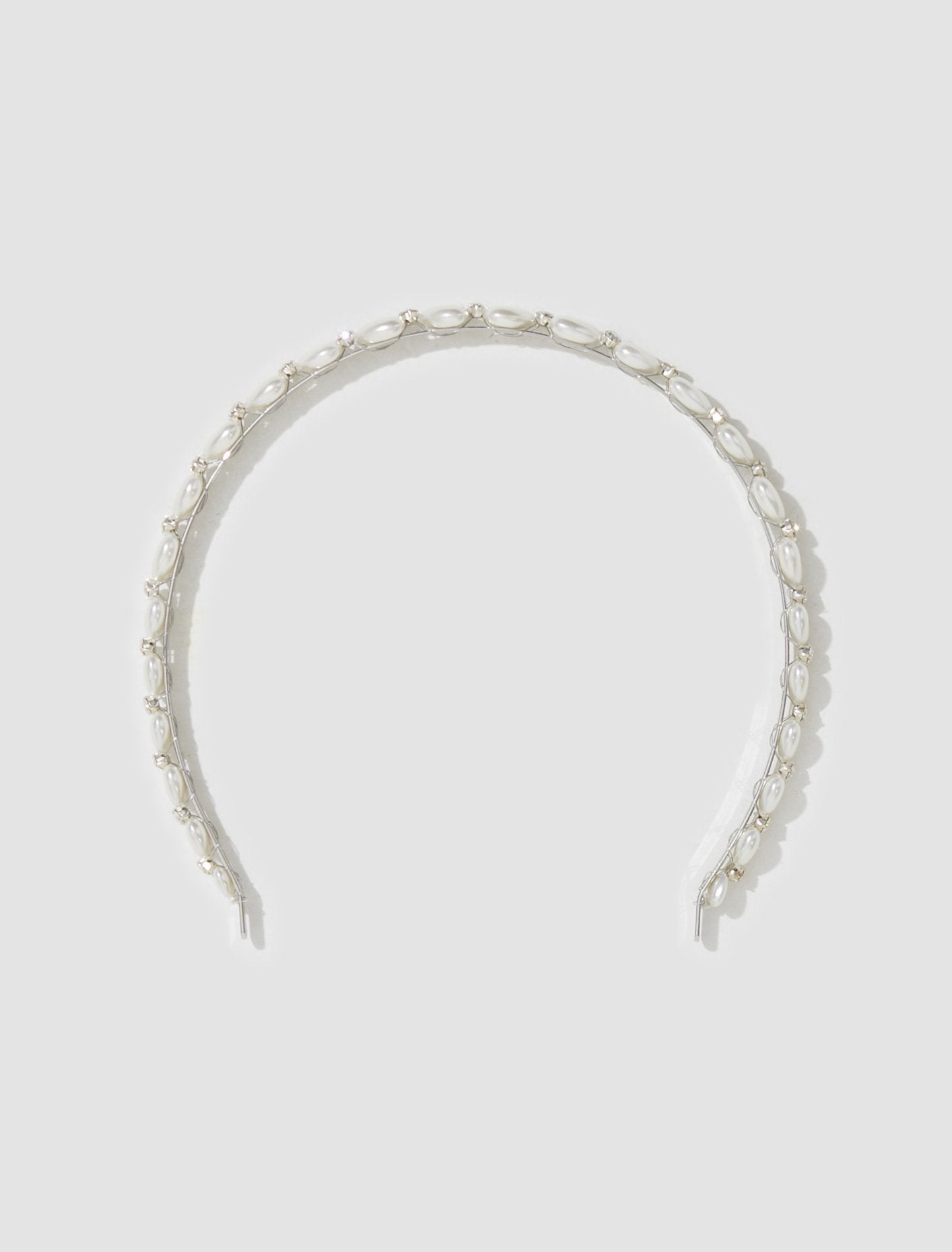 Heart Chain Hairband in Pearl