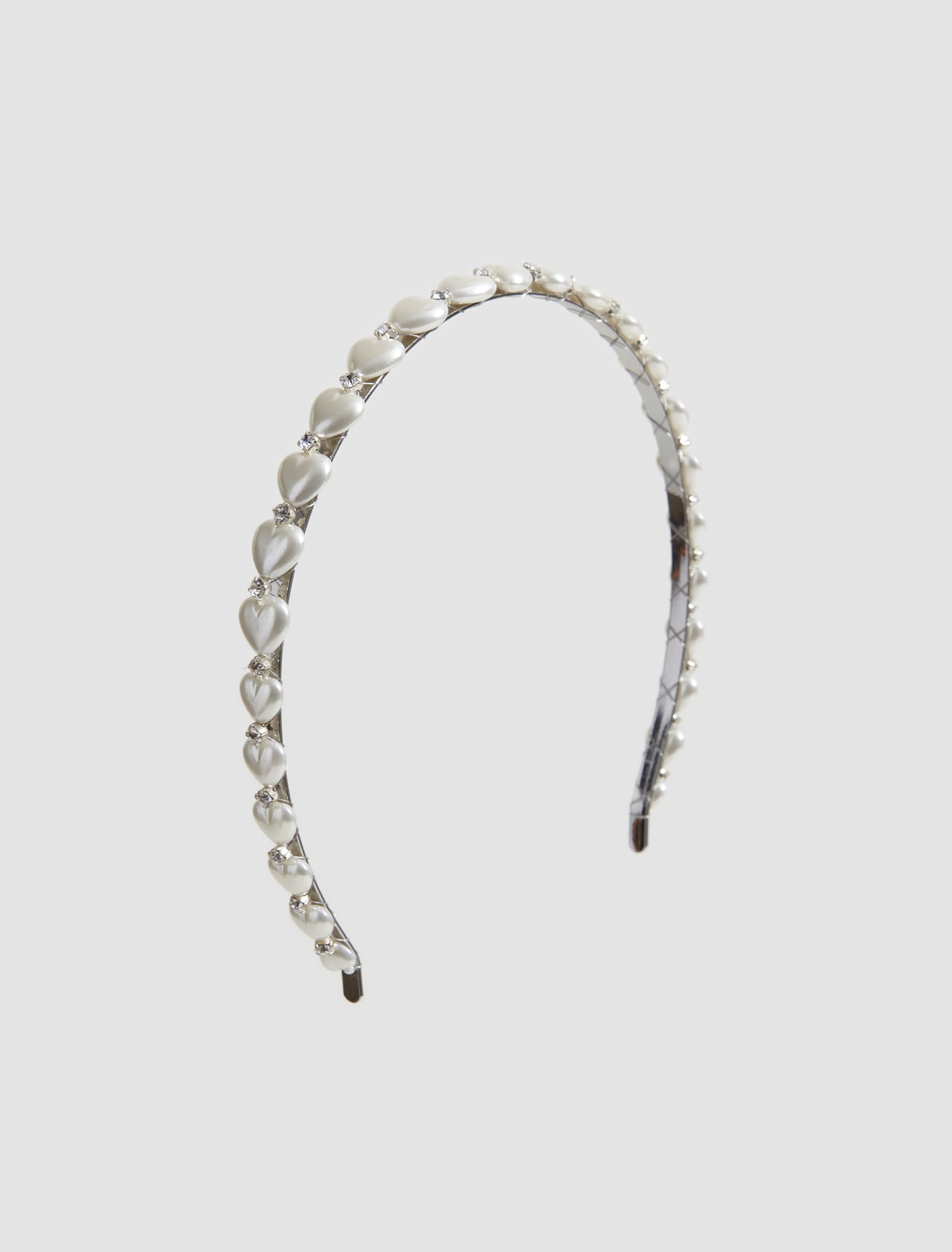 Heart Chain Hairband in Pearl