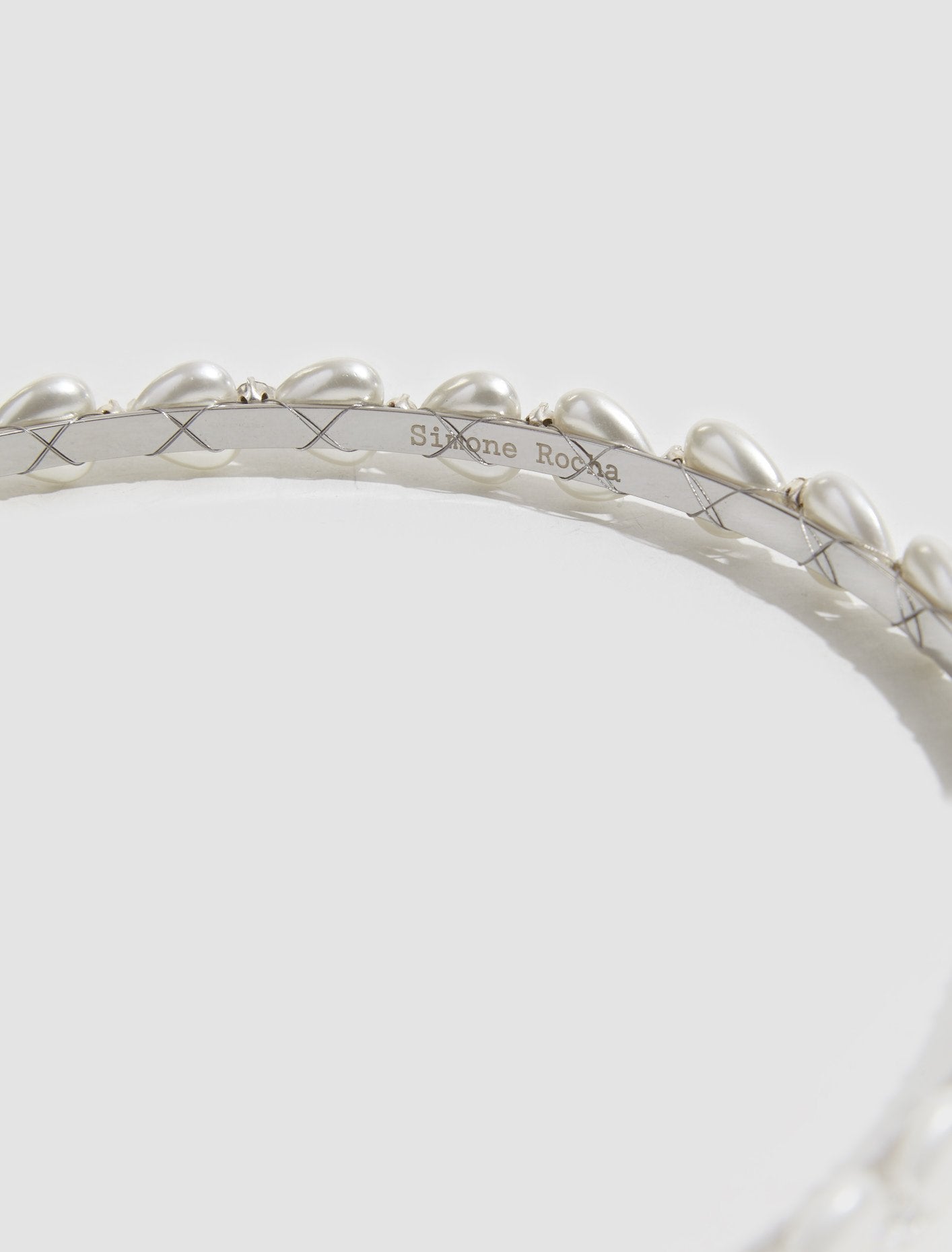 Heart Chain Hairband in Pearl