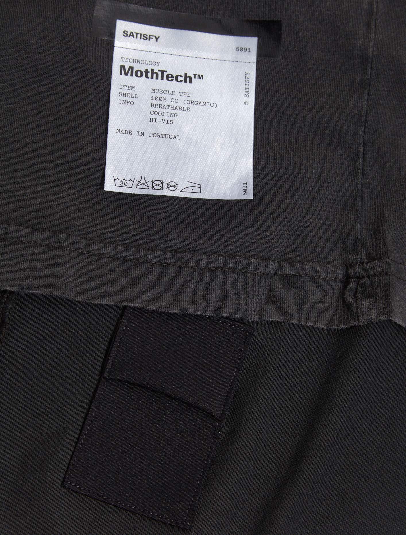 MothTech Muscle Tee in Aged Black