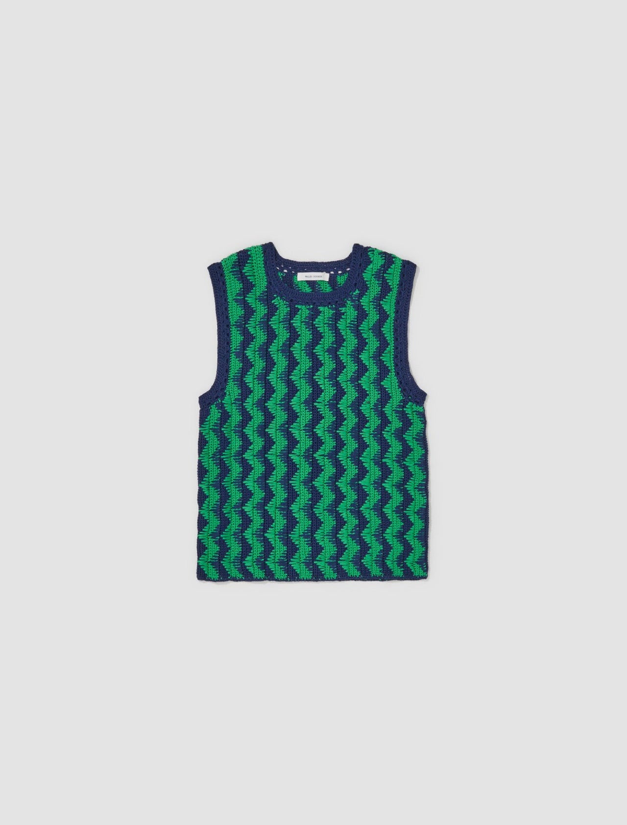 Isle Top in Green & Navy