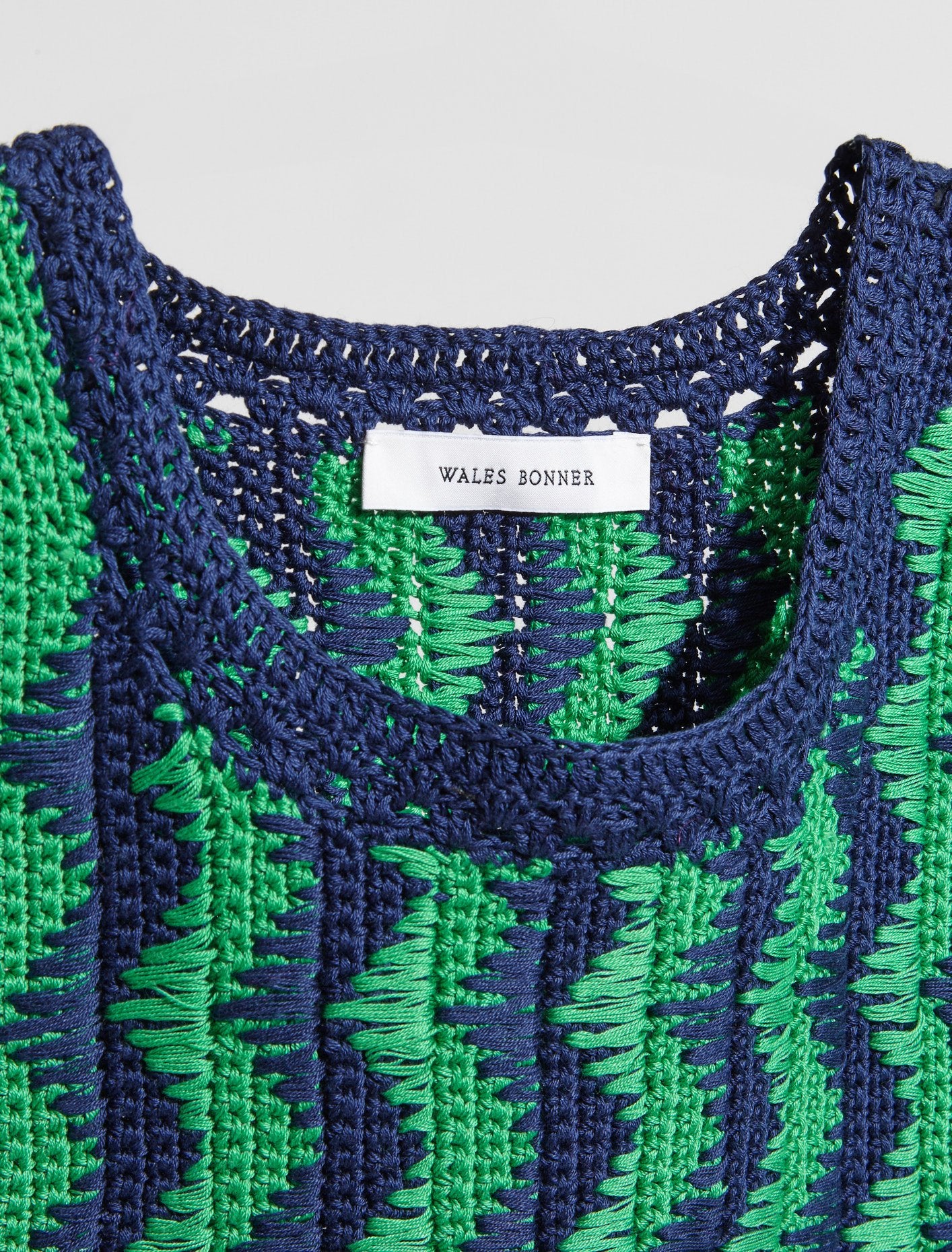 Isle Top in Green & Navy