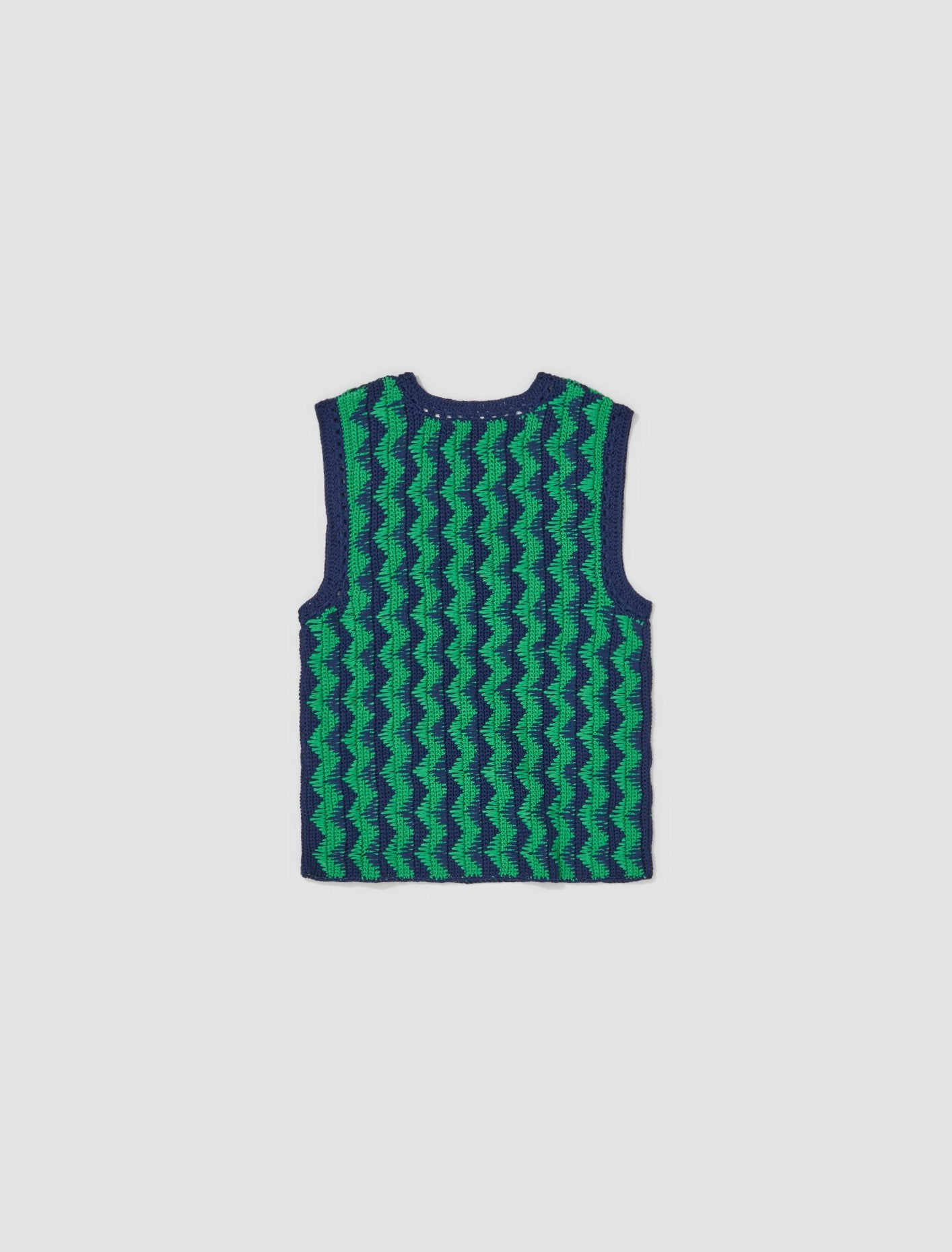 Isle Top in Green & Navy